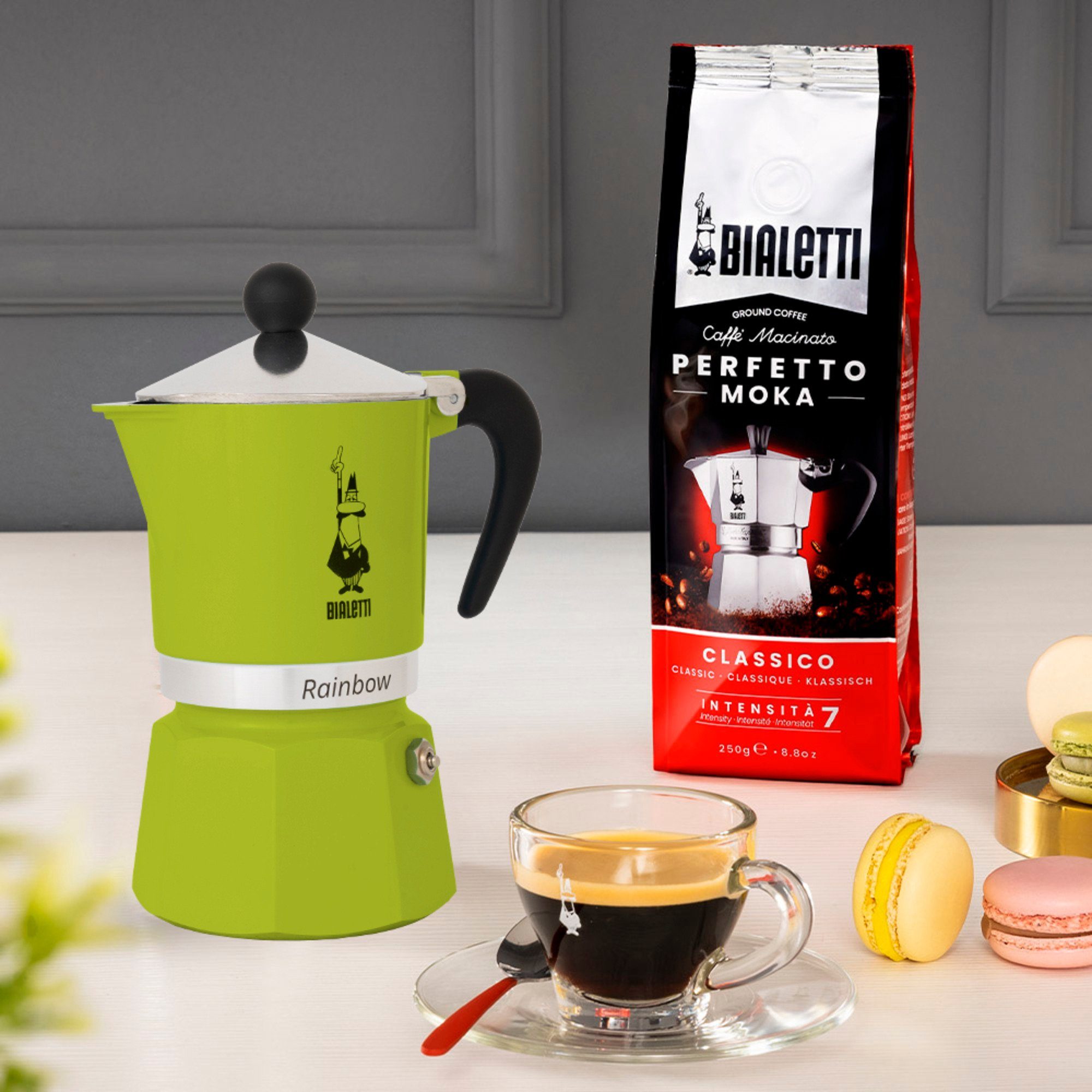 Tassen) Kaffeebereiter Bialetti (6 Espressomaschine, Rainbow, BIALETTI