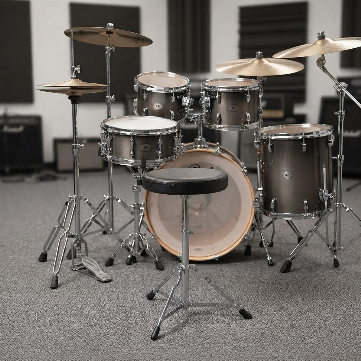 Dixon Schlagzeug Dixon Schlagzeughocker PSN-6 Rundsitz,Drumhocker, Robuster Drumhocker