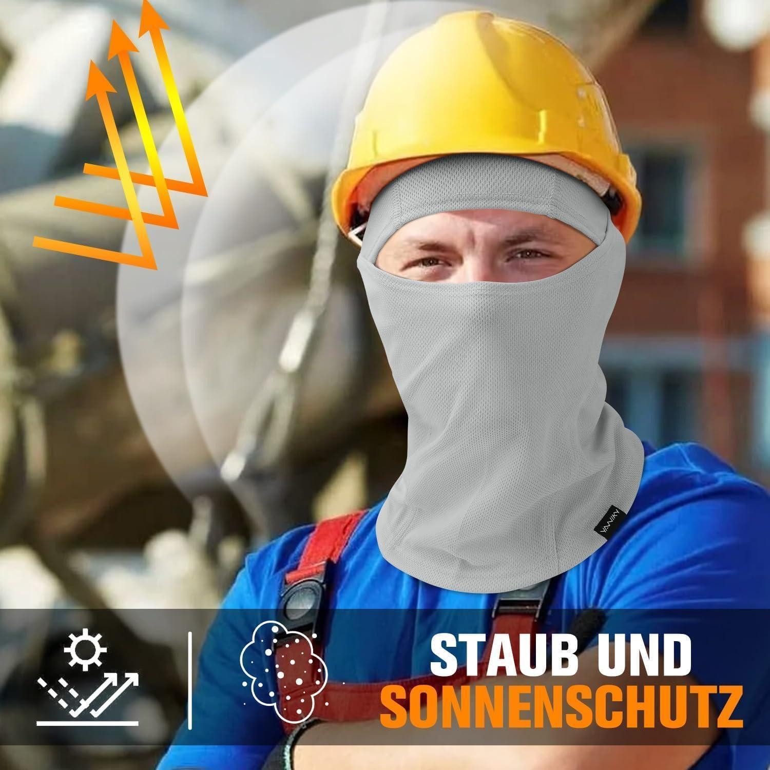 LuxusKollektion Sturmhaube Sturmhaube Balaclava Herren Damen Motorrad Fahrrad Schwarz Hellgrau
