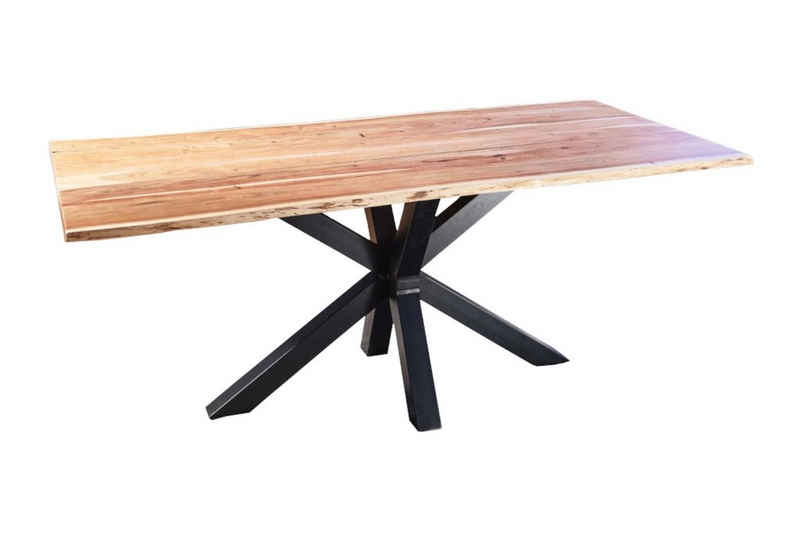 SAM® Baumkantentisch »Spider«, Akazienholz massiv, naturfarben, echte Baumkante, Tischplatte 26 mm