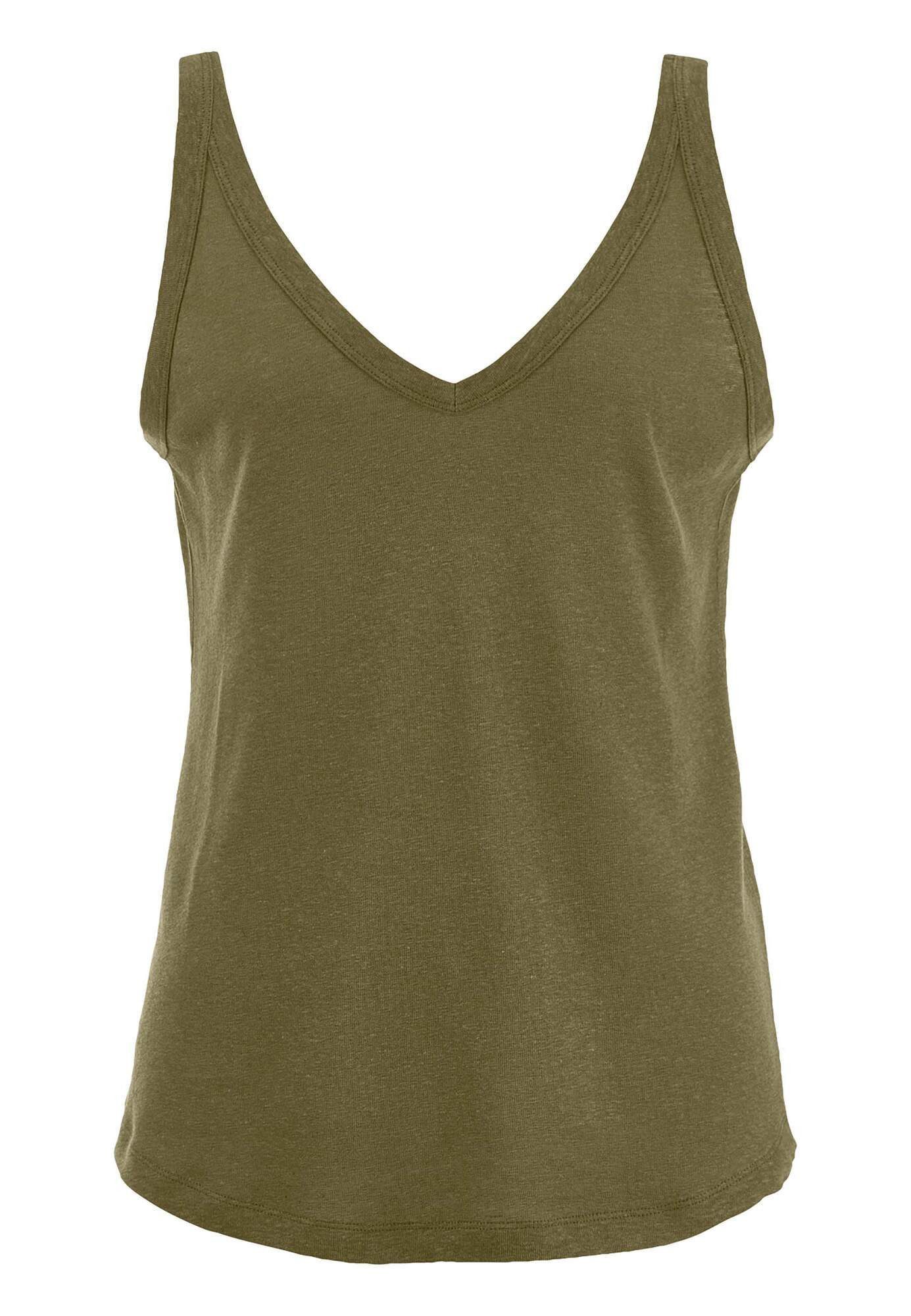 Shirttop Leinen und reiner Bio-Baumwolle