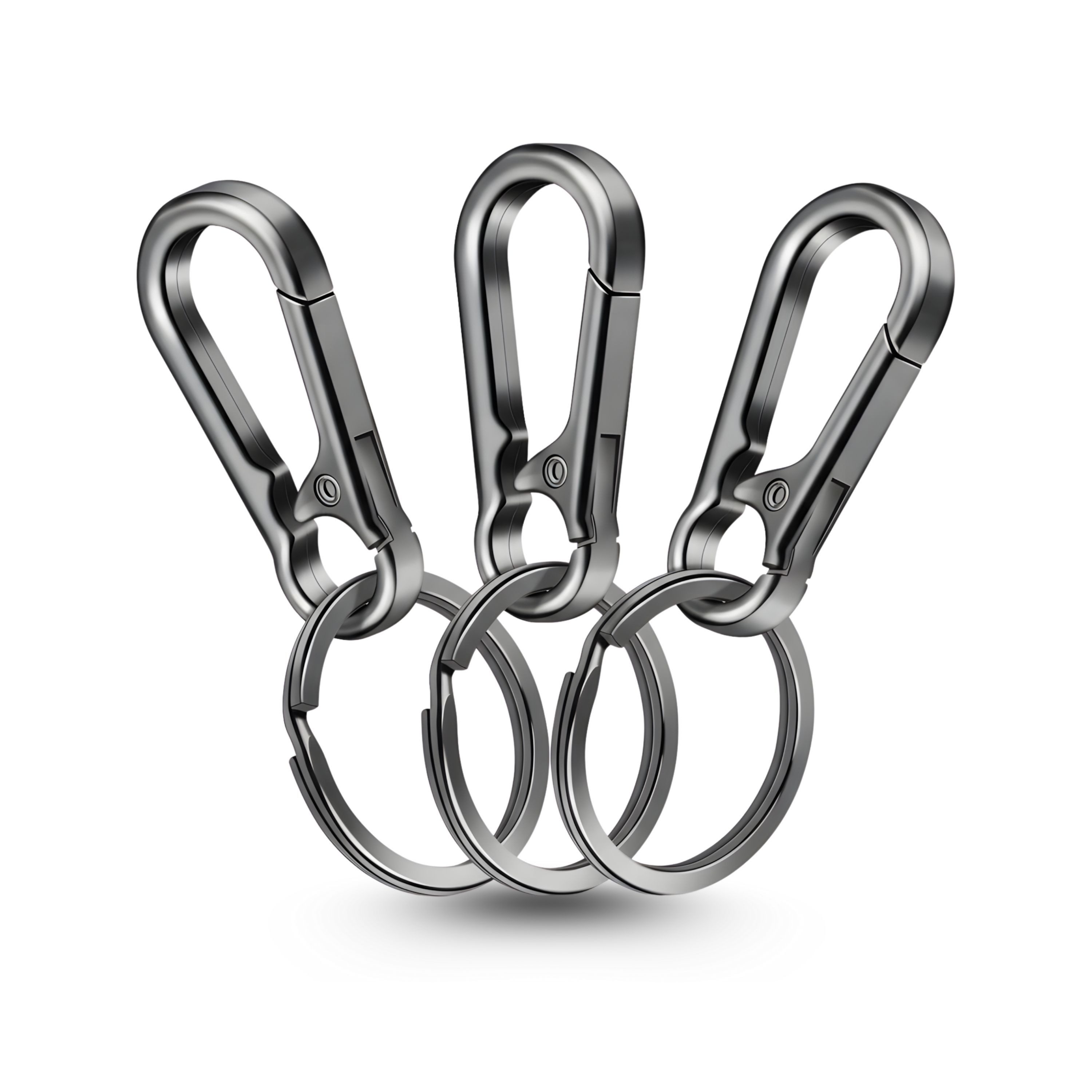 WEBBOMB Karabiner Schlüsselkarabiner robust 10 Schlüsselringe keychain Schlüsselanhänger