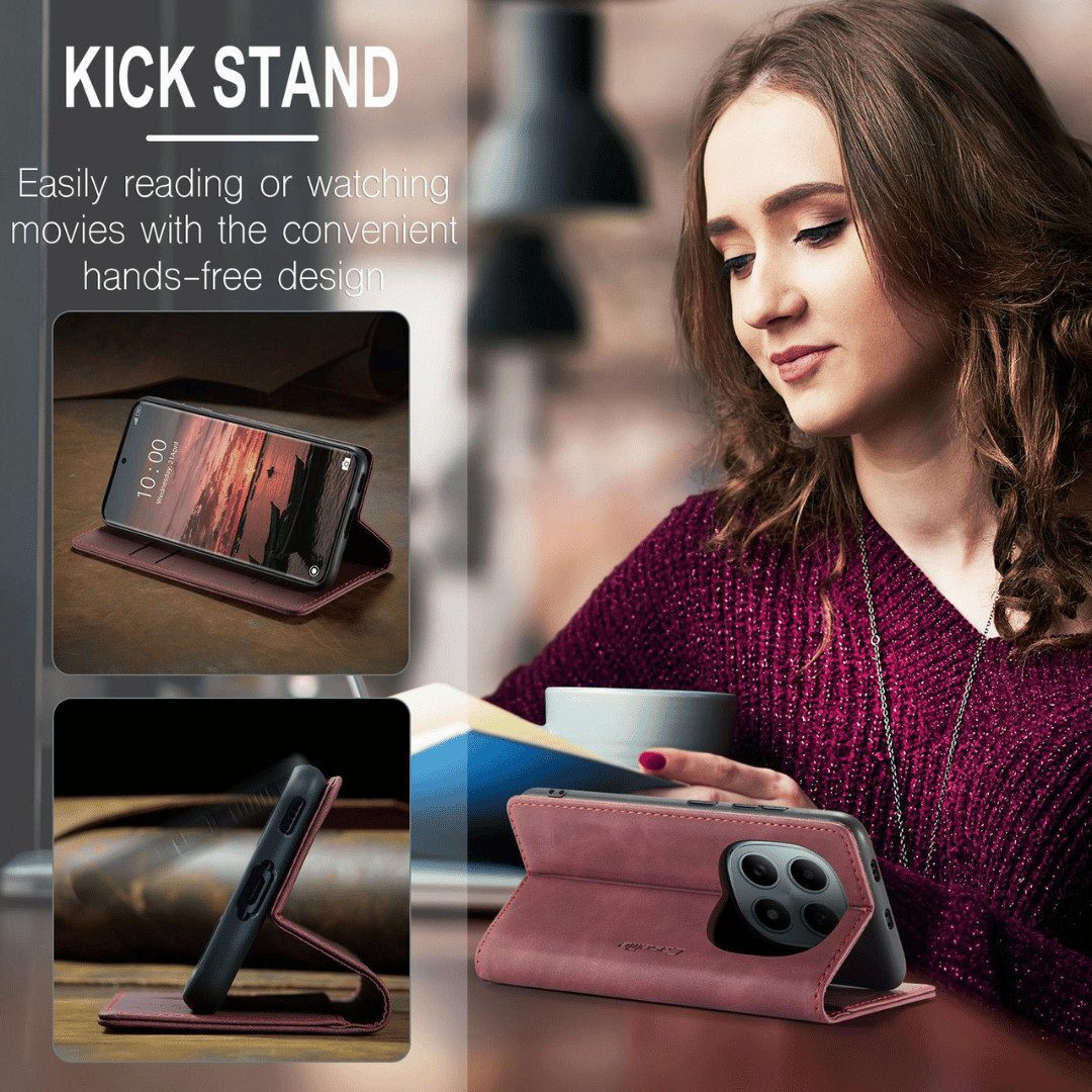 SmartUP Smartphone-Hülle für Xiaomi Redmi Note 15 / Pro / Pro+ 4G / 5G Klapphülle Tasche Case 6,83, Integrierte Standfunktion, zwei Kartenfächer – Bild 5 von 5