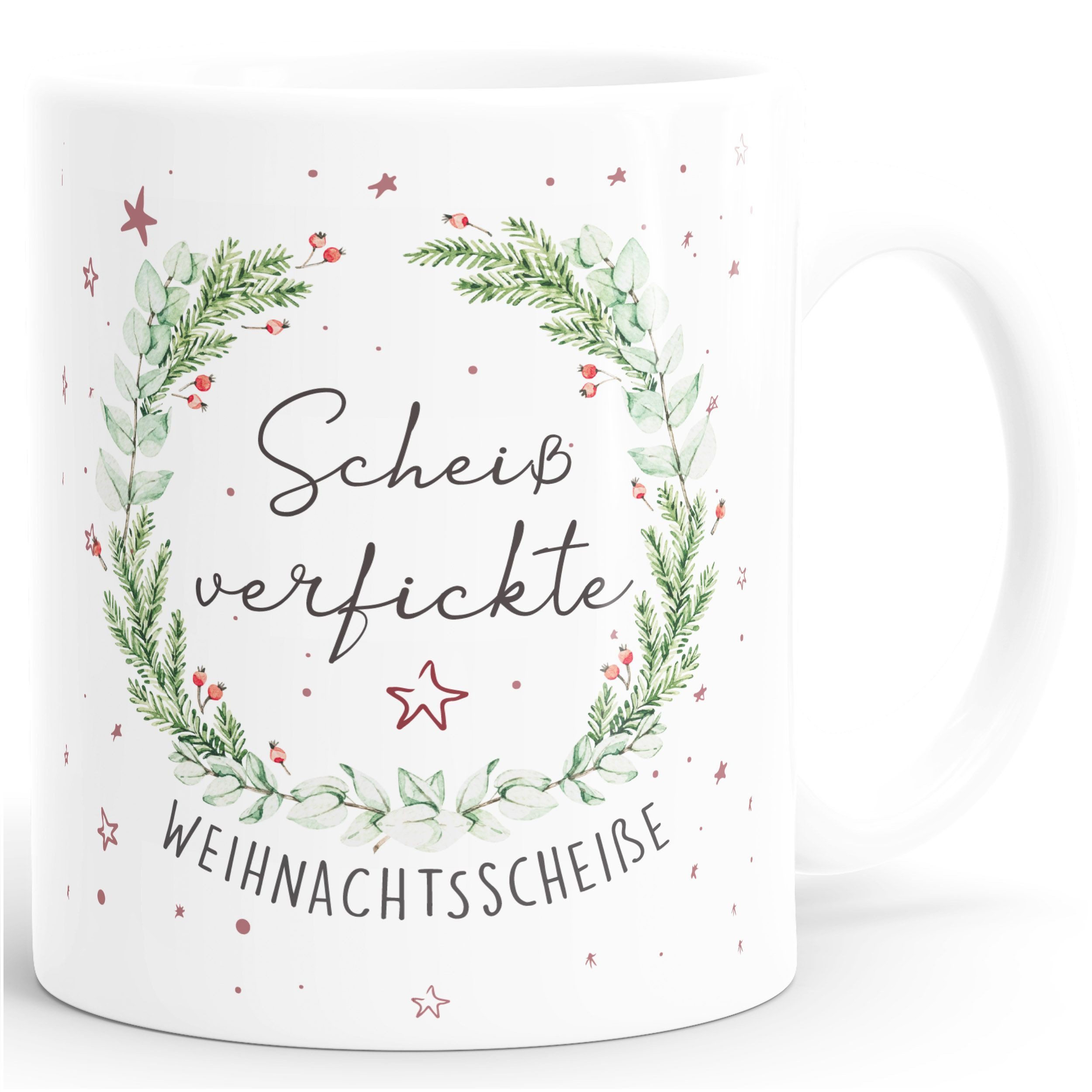 Tasse Kaffee-Tasse Spruch scheiß verfickte Weihnachtsscheiße