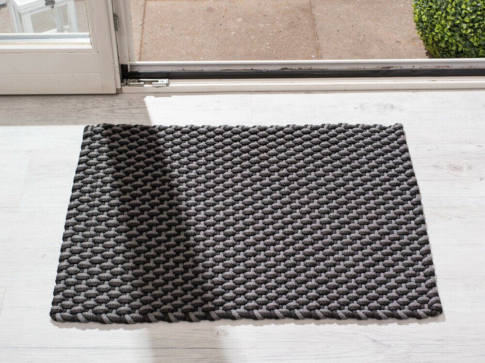 Teppich Pad Fußmatte POOL Stone Grau / Schwarz 52x72 cm, PAD