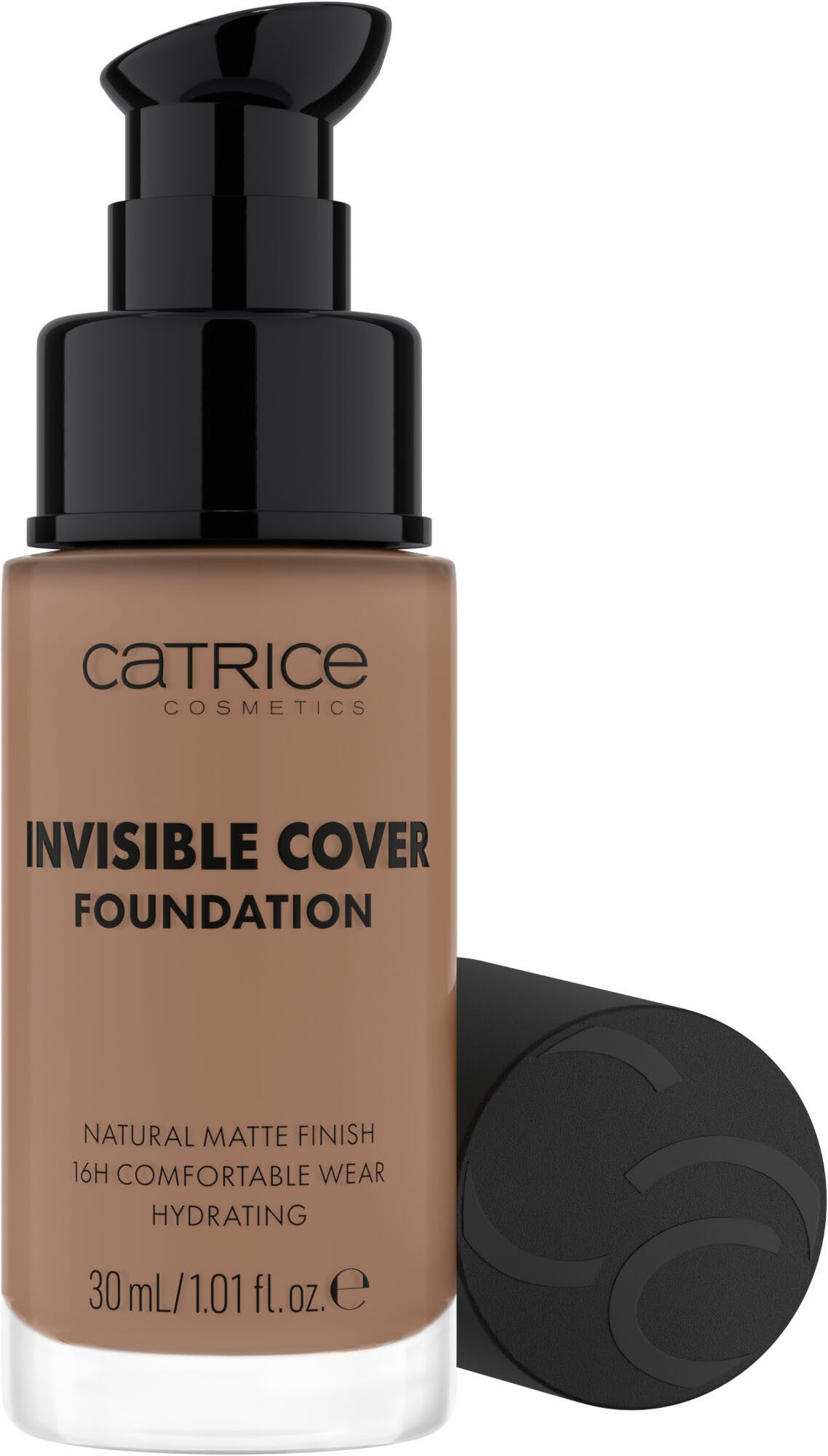 Catrice Foundation Invisible Cover Foundation, Mittlerer Farbton mit warmen, pfirsichfarbenen Untertönen