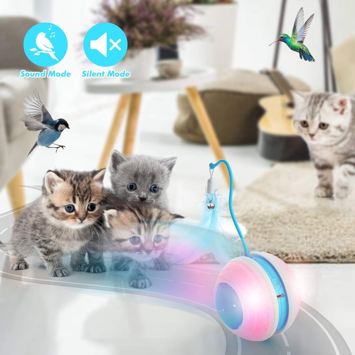 UE Stock Katzen-Federwedel 2er Set Katzenspielzeug günstig online kaufen