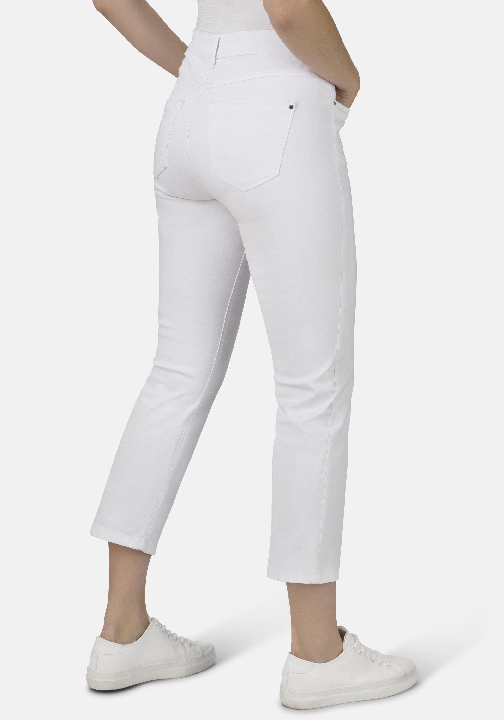 STOOKER WOMEN 5-Pocket-Jeans Straight Fit Cropped California Straight Fit Cropped Casual Clean Wash Twill für Damen