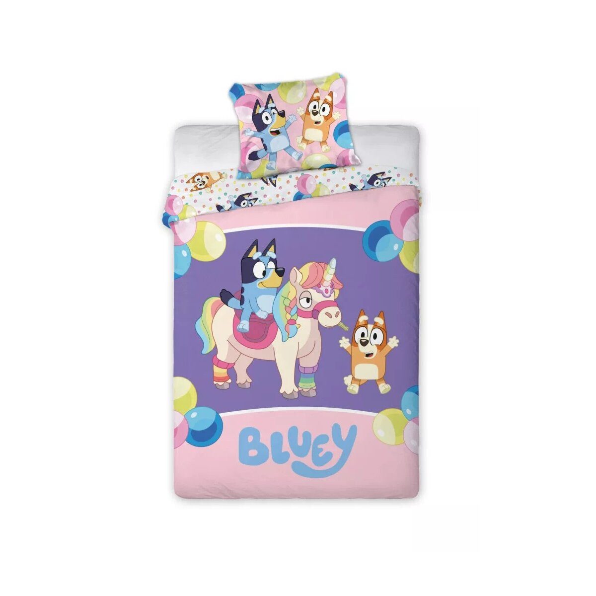 Bluey Kinderbettwäsche Bluey Magical Party Bettwäsche 140x200cm, 70x90 cm