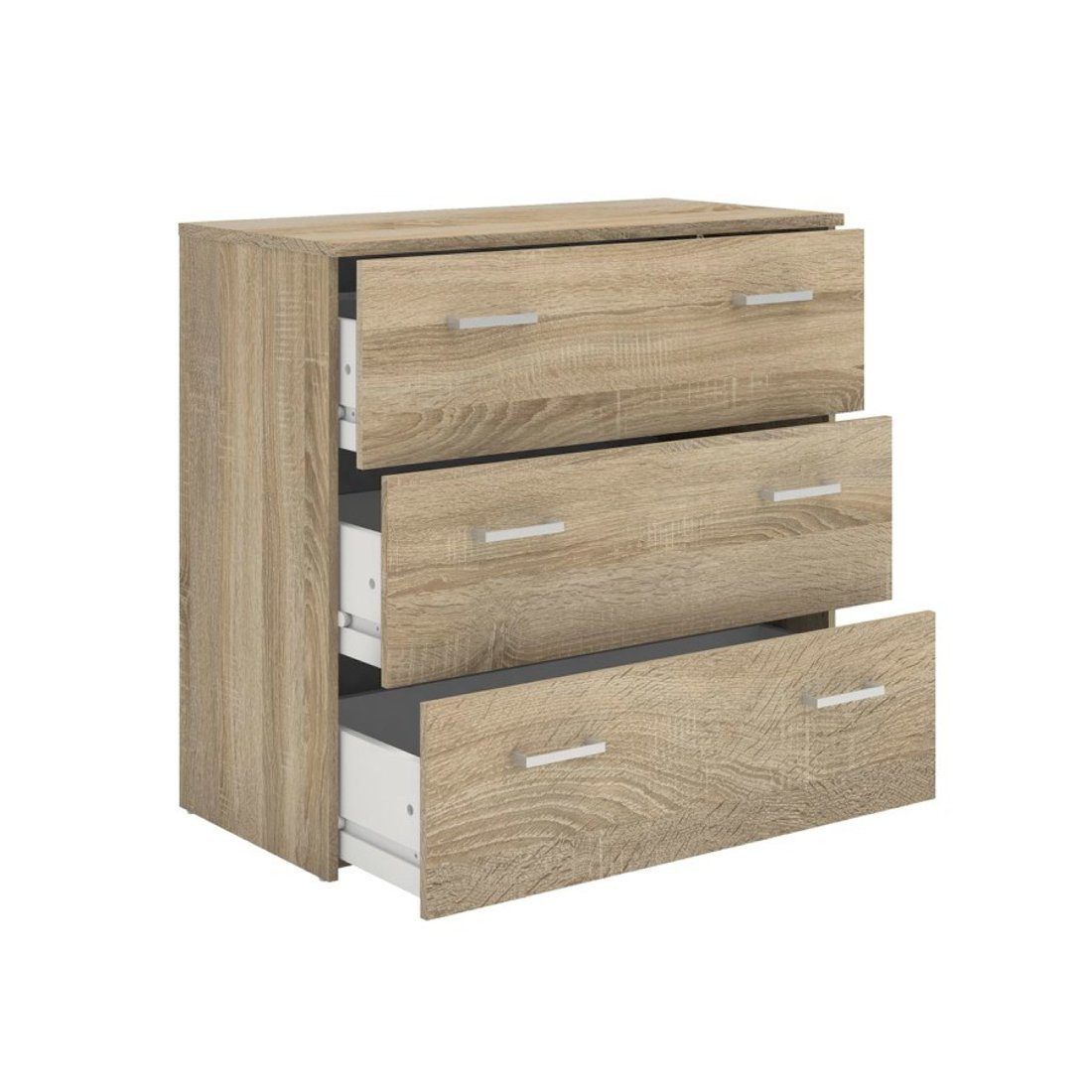 ebuy24 Kommode Spell Kommode 3 Schubladen Eiche Struktur. (1 St)
