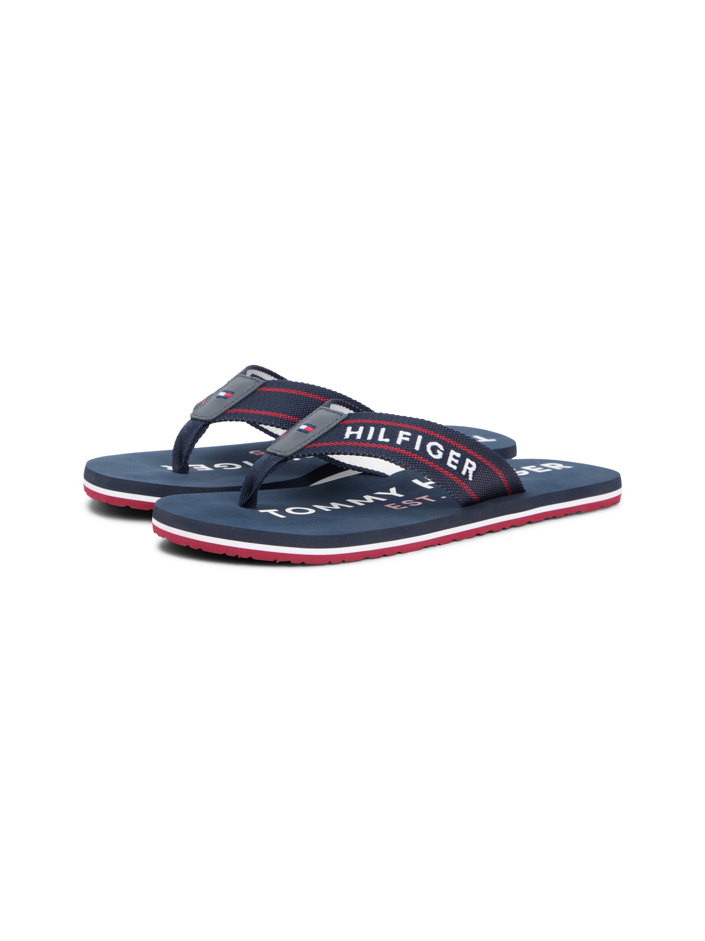 Tommy Hilfiger SPORTY HILFIGER BEACH SANDAL Zehentrenner Sommerschuh, Strandschuh, Flats mit Logoschrifzug