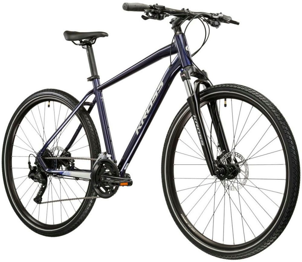 Kross Crossrad Crossrad Herren 28" Evado 5.0 blau 18 Gänge, 18 Gang Shimano CUES U3020 Schaltwerk, Kettenschaltung