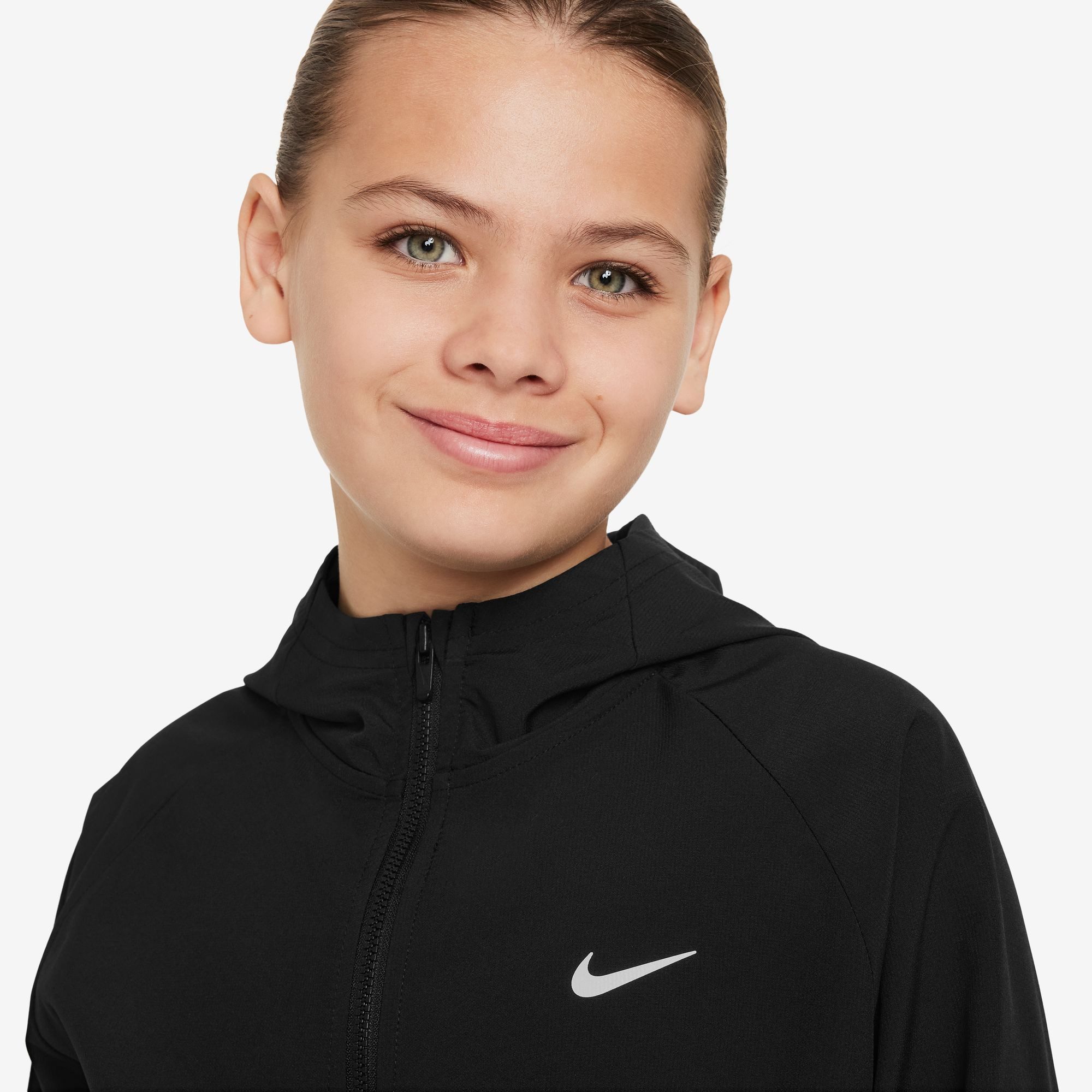 Nike Trainingsjacke K NK DF UV WOVEN JKT für Jugendliche, mit Kapuze, mit Eingrifftaschen, bequeme Passform