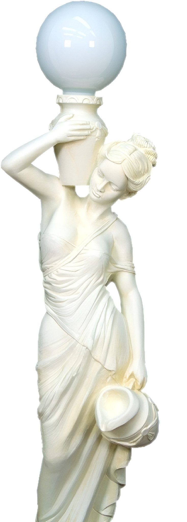 JVmoebel Stehlampe Griechische Figur Stehleuchte aus Metall in Antik-Optik, Made in Europa