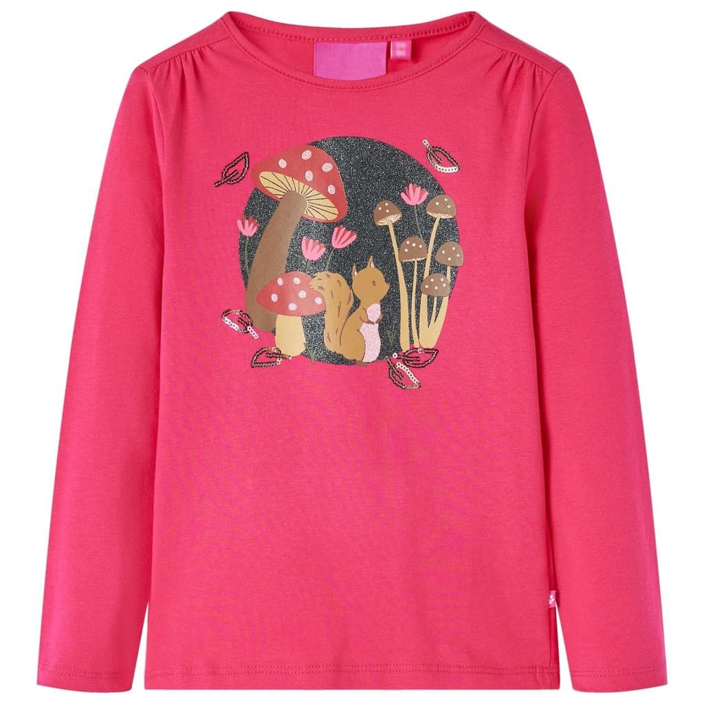 Langarmshirt Kinder-Langarmshirt Knallrosa 140