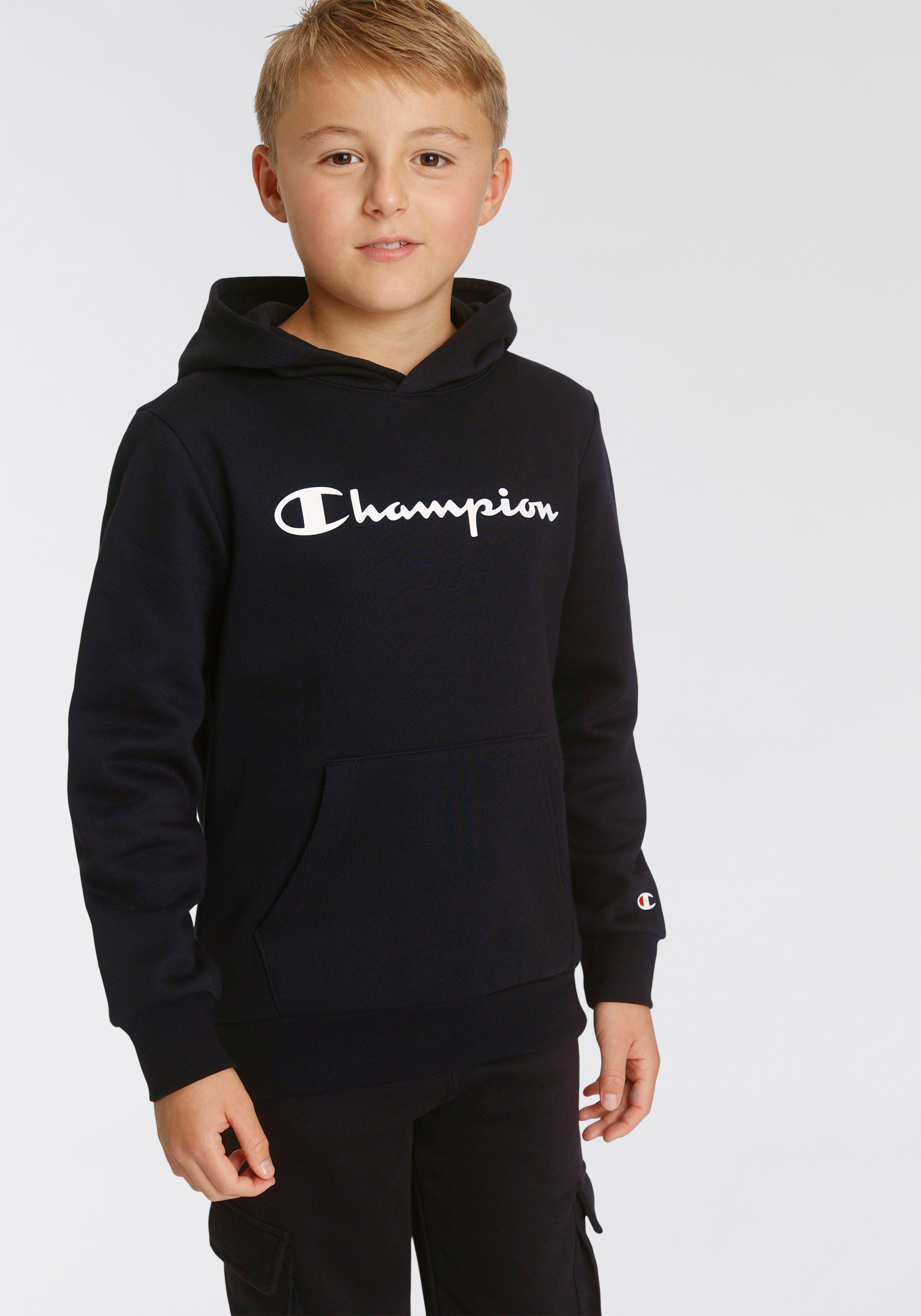 Hooded Sweatshirt Kapuzensweatshirt schwarz Champion