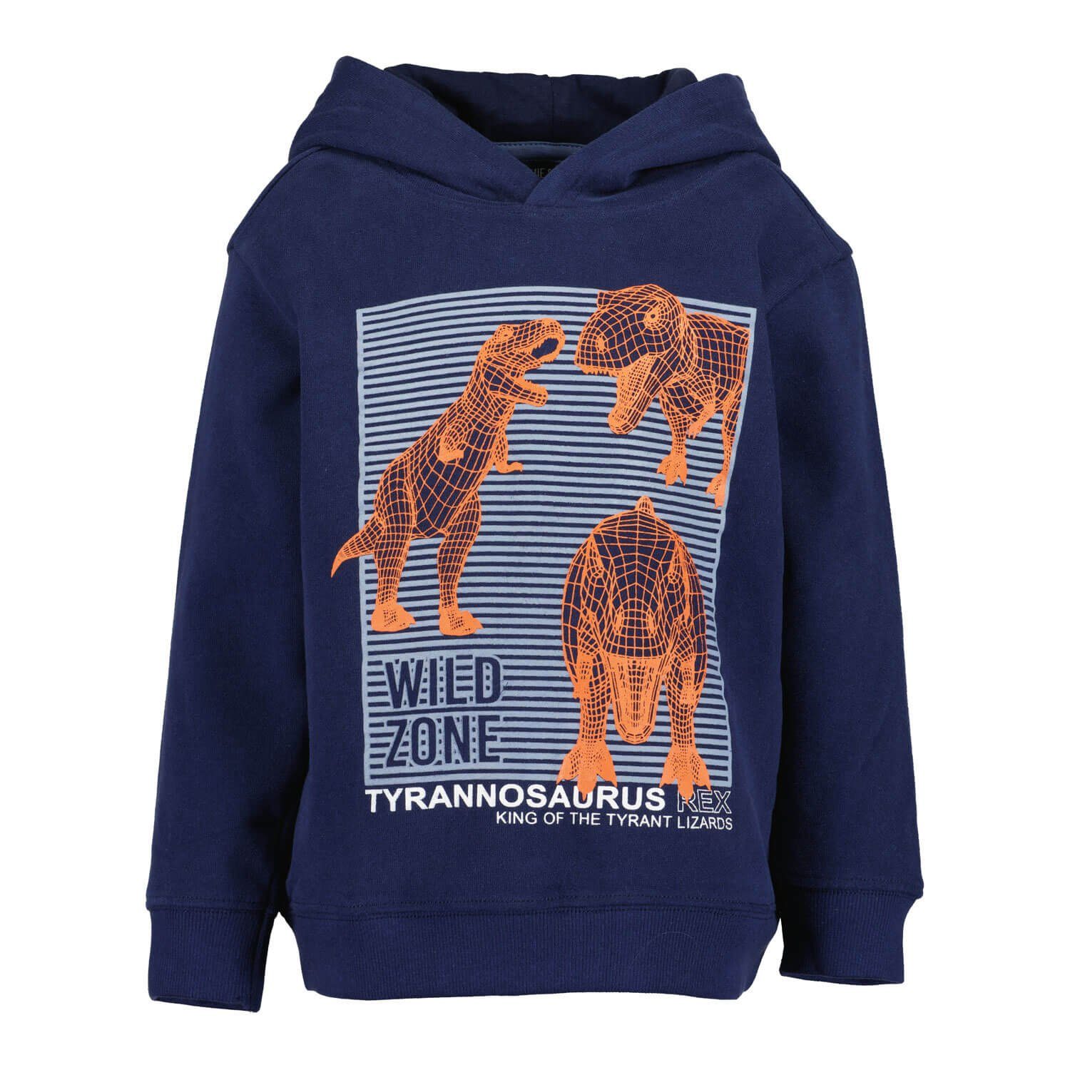 Blue Seven Kapuzenpullover Kinder Jungen Hoodie Dinosaurier mit Print - Sweatshirt mit Kapuze ultramarine