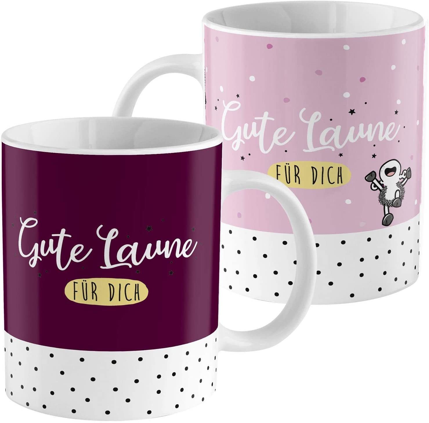 Sheepworld Tasse Sheepworld Zaubertasse Gute Laune für Dich Porzellan 35 cl, Porzellan