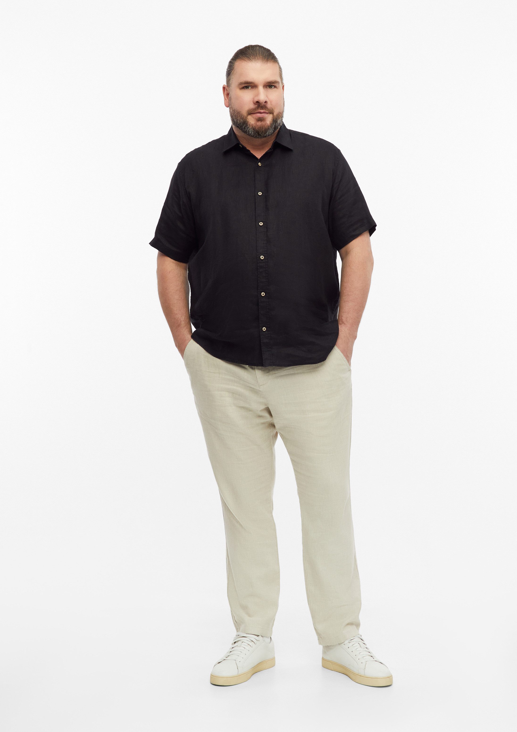 s.Oliver Chinos Hose DETROIT Detroit: Leinenmix-Hose im Relaxed Fit