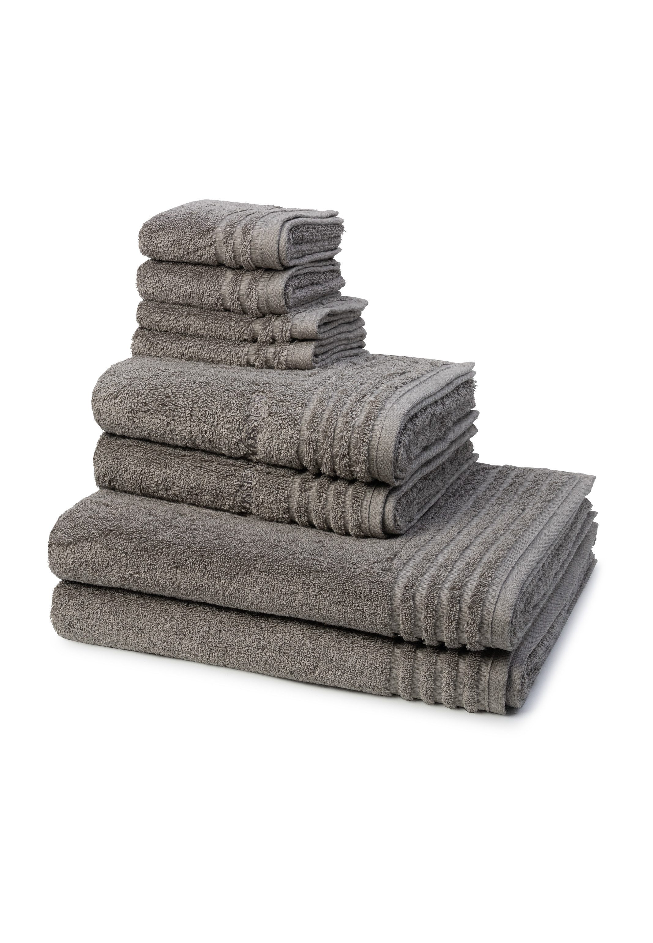 Vossen Handtuch Set Vienna Style Supersoft, Walkfrottee (Spar-Set, 8-St), 2 X Seif- 2 X Gäste- 2 X Dusch- 2 X Handtuch im Set - Baumwolle