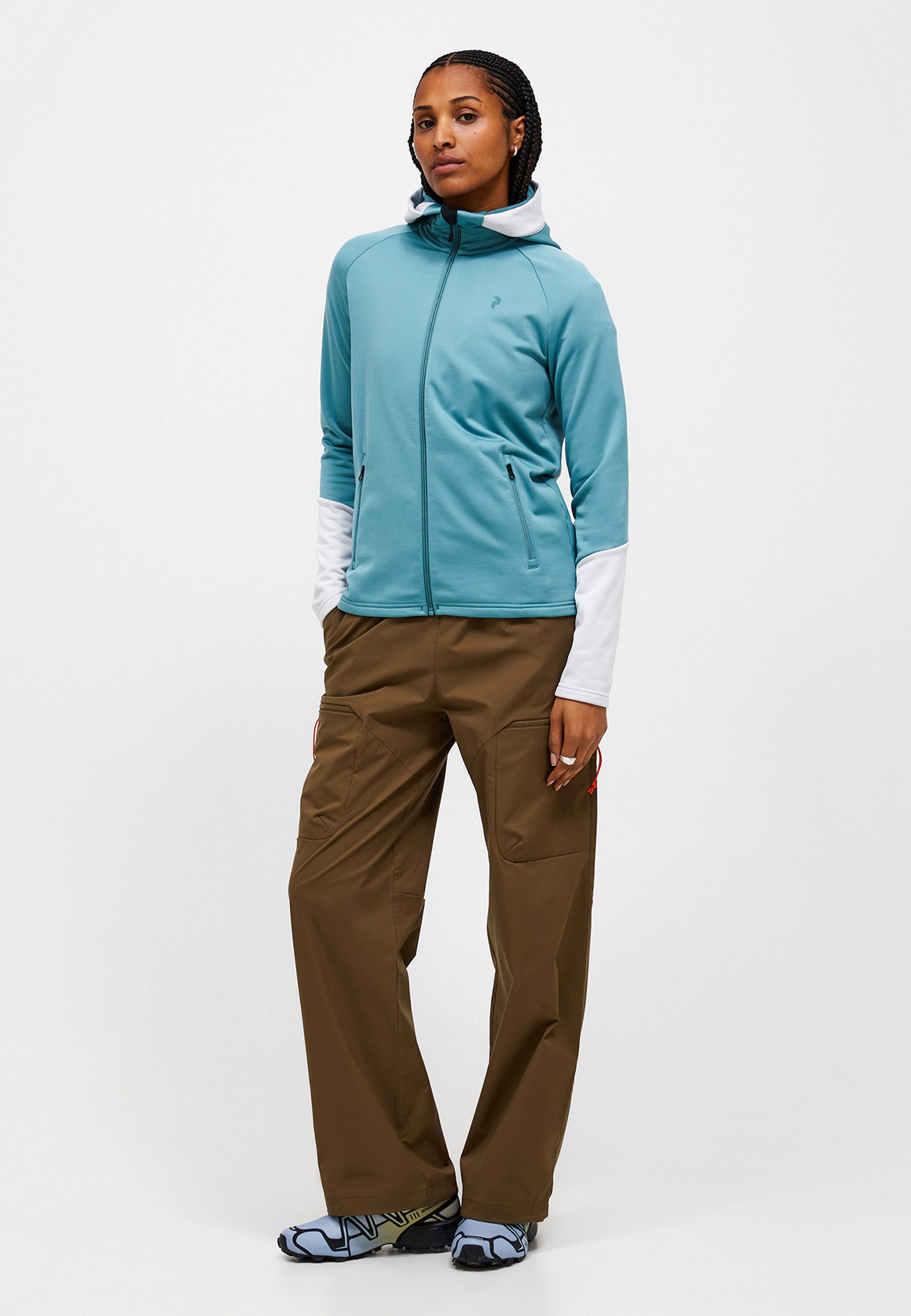 Peak Performance Fleecejacke W Rider Essentials Midlayer Zip Hood mit sportivem Design