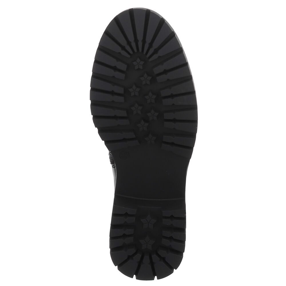 Ital-Design Modische Damen-Stiefel mit Blockabsatz und elastischen Einsätzen Plateaustiefel (90624849) Blockabsatz Stiefel in Schwarz