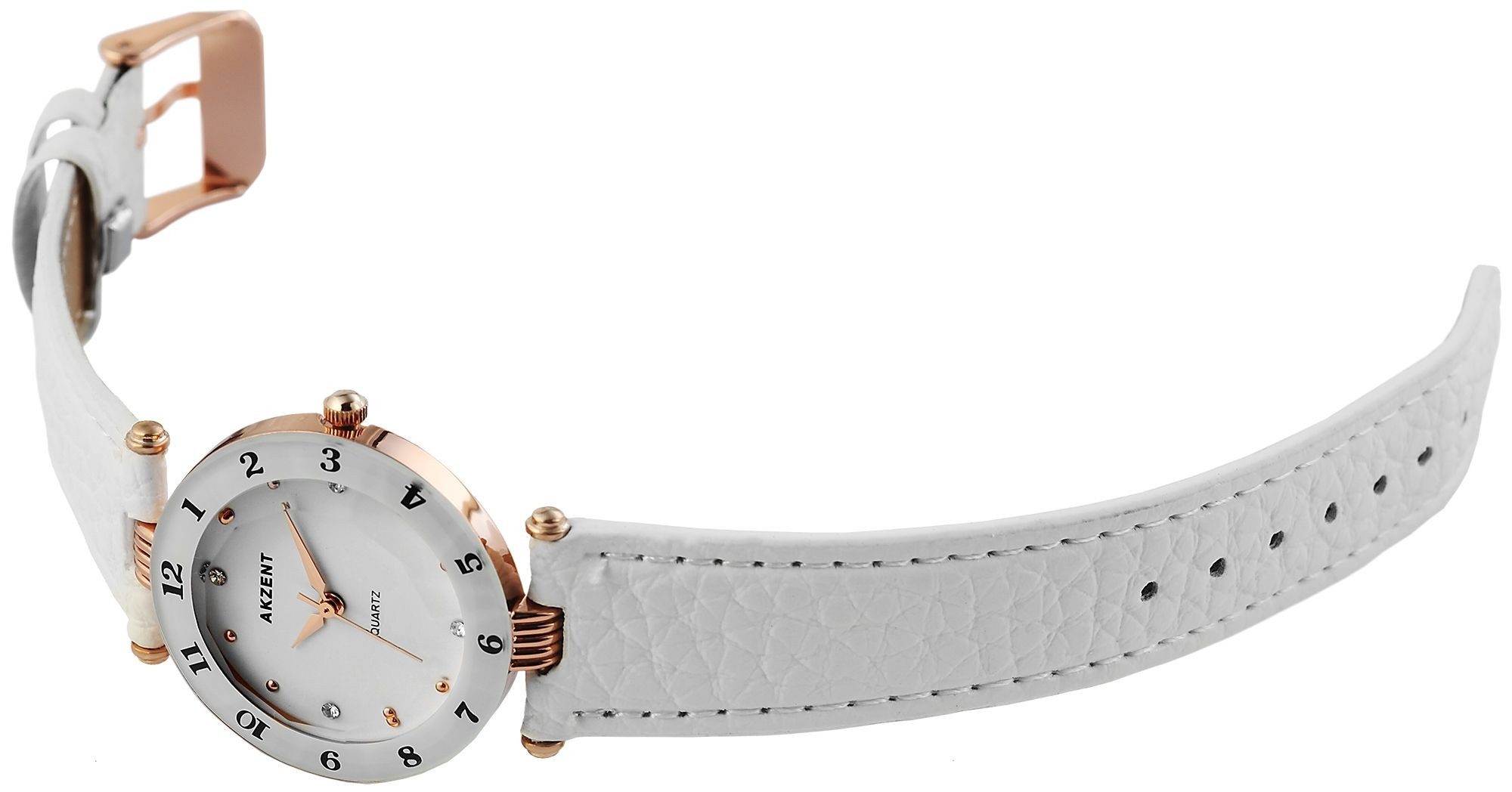 AKZENT Quarzuhr Crystal-Besatz