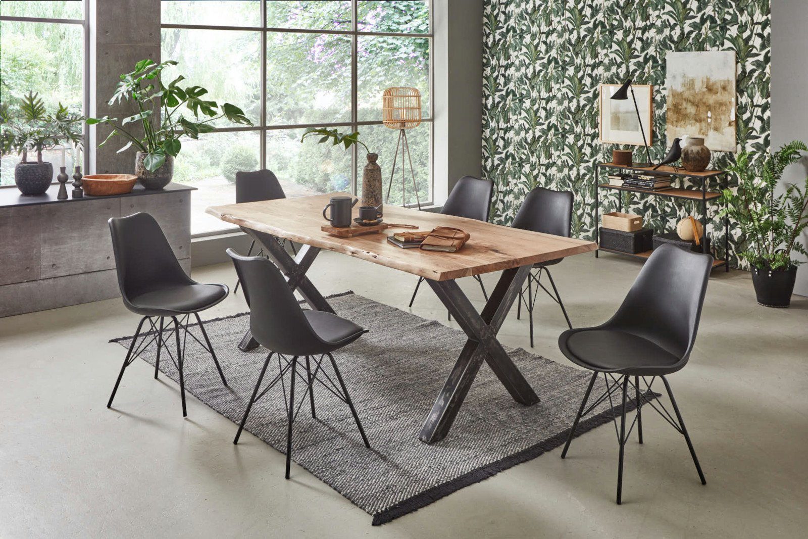 SAM® Baumkantentisch Frederik, Akazie, TP 26mm, Baumkante, Einzeltisch 140