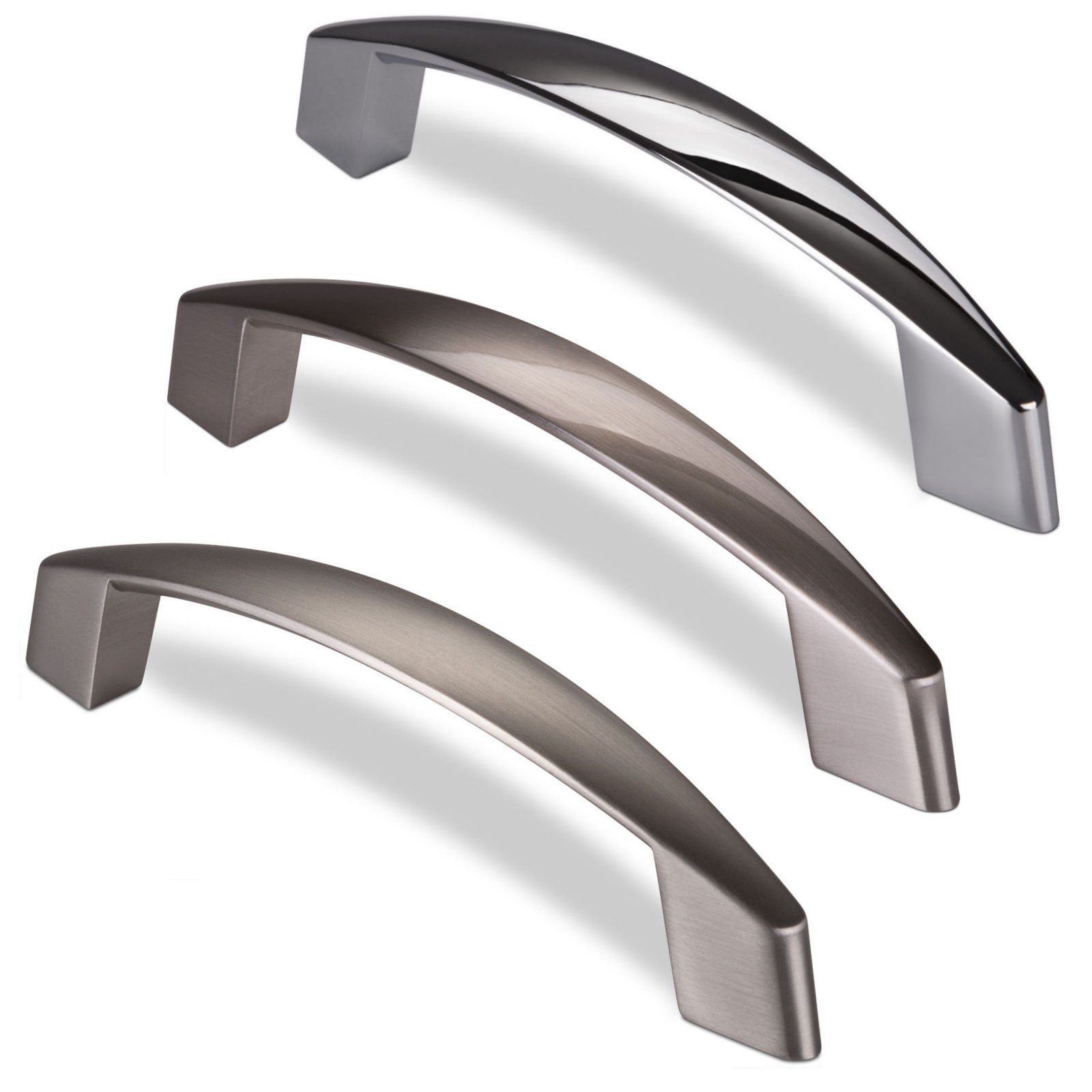SO-TECH® Möbelgriff Bügelgriff THEA BA 96 - 128 mm - incl. Schrauben, Lochabstand 96 mm Edelstahloptik matt - inkl. Schrauben – Bild 3 von 5