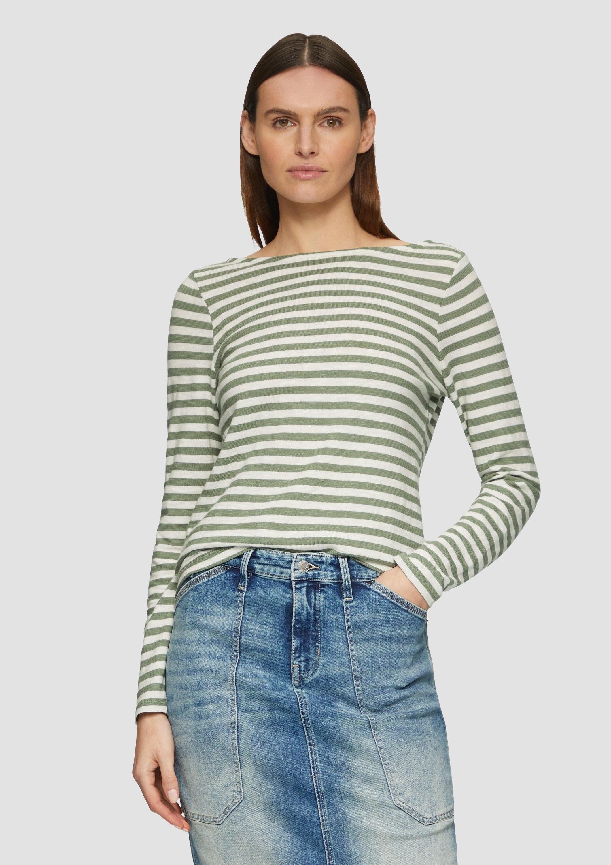 s.Oliver Langarmshirt T-Shirt SLAM Geringeltes Langarmshirt günstig online kaufen