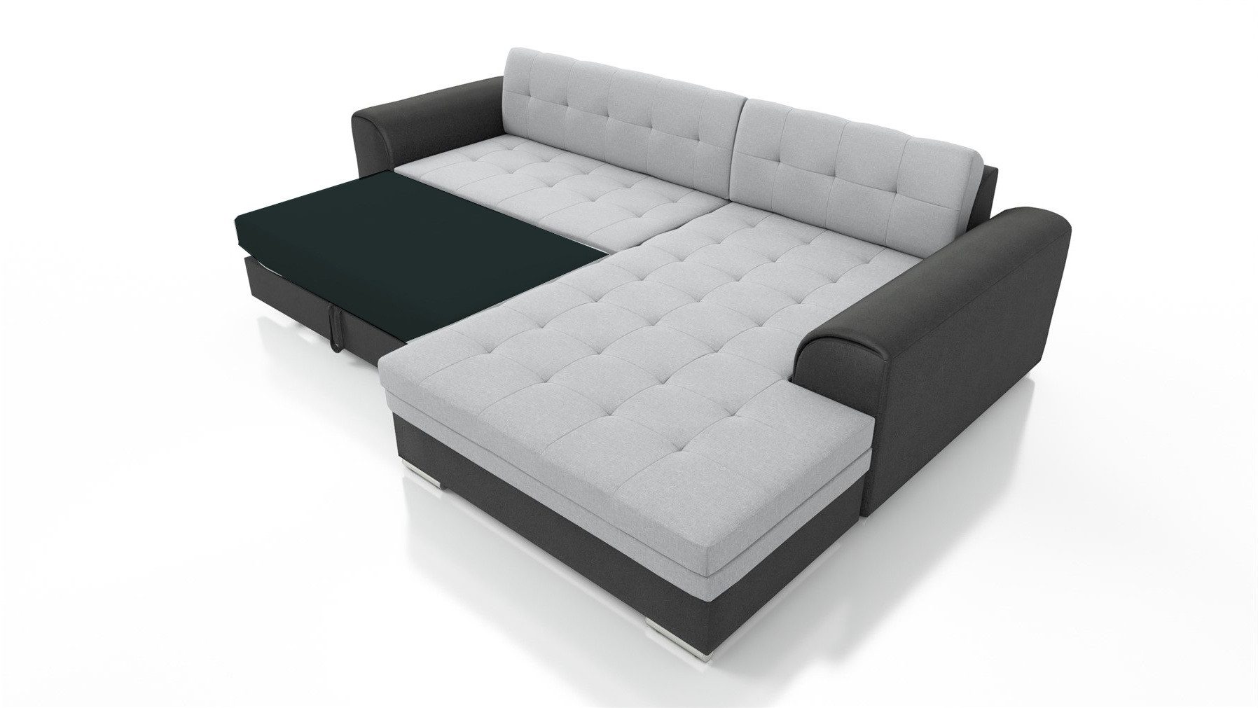 Fun Möbel Ecksofa Schlafsofa LUSAKA mit Ottomane in Stoff, Rundumbezug, Ottomane Links oder Rechts