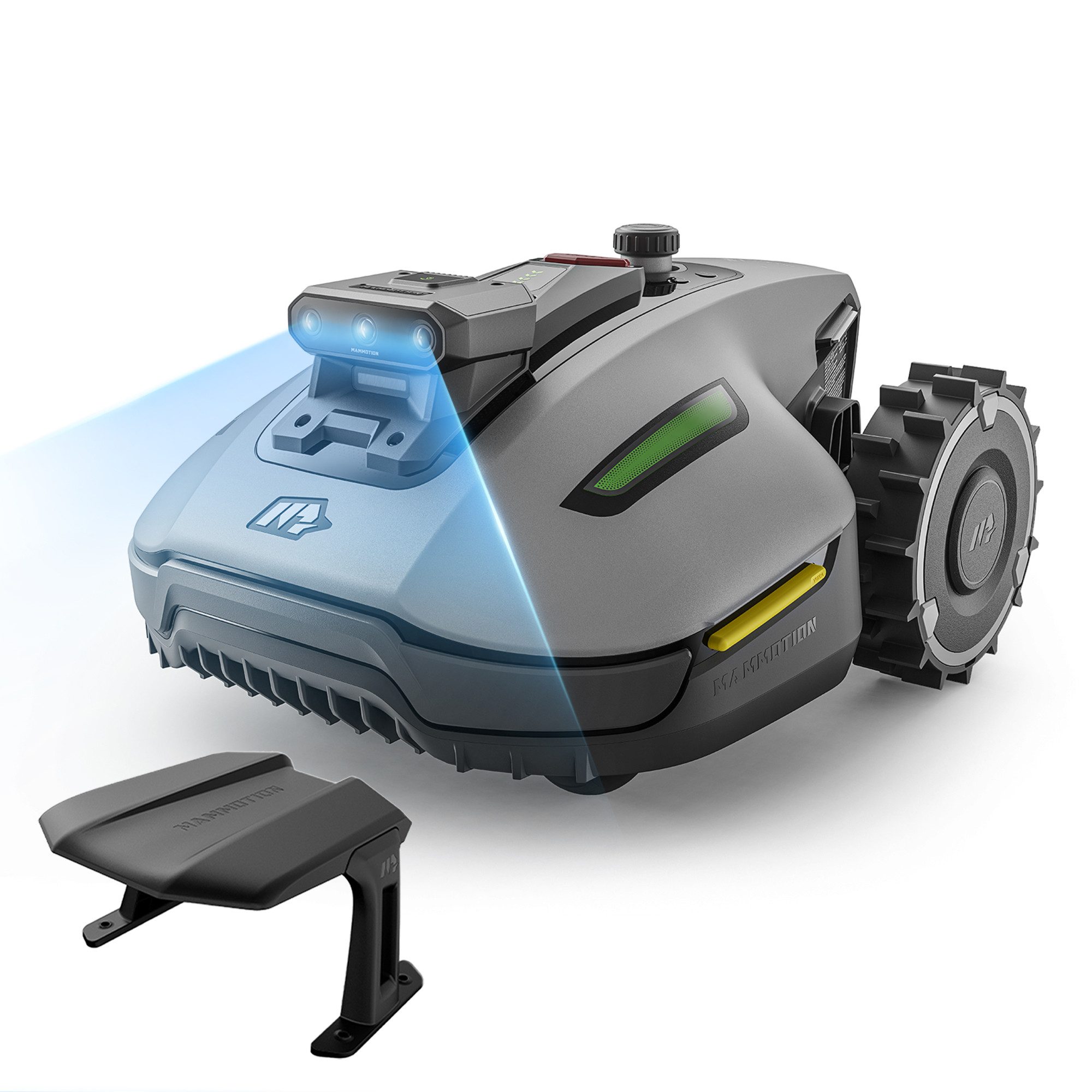 Mammotion Rasenmähroboter YUKA Mini 2 800 Mähroboter ohne Begrenzungskabel, bis 800 m² Rasenfläche, DropMow, Auto-Kartierung, Kantenschneiden, mit Garage, 4G-Modul, APP