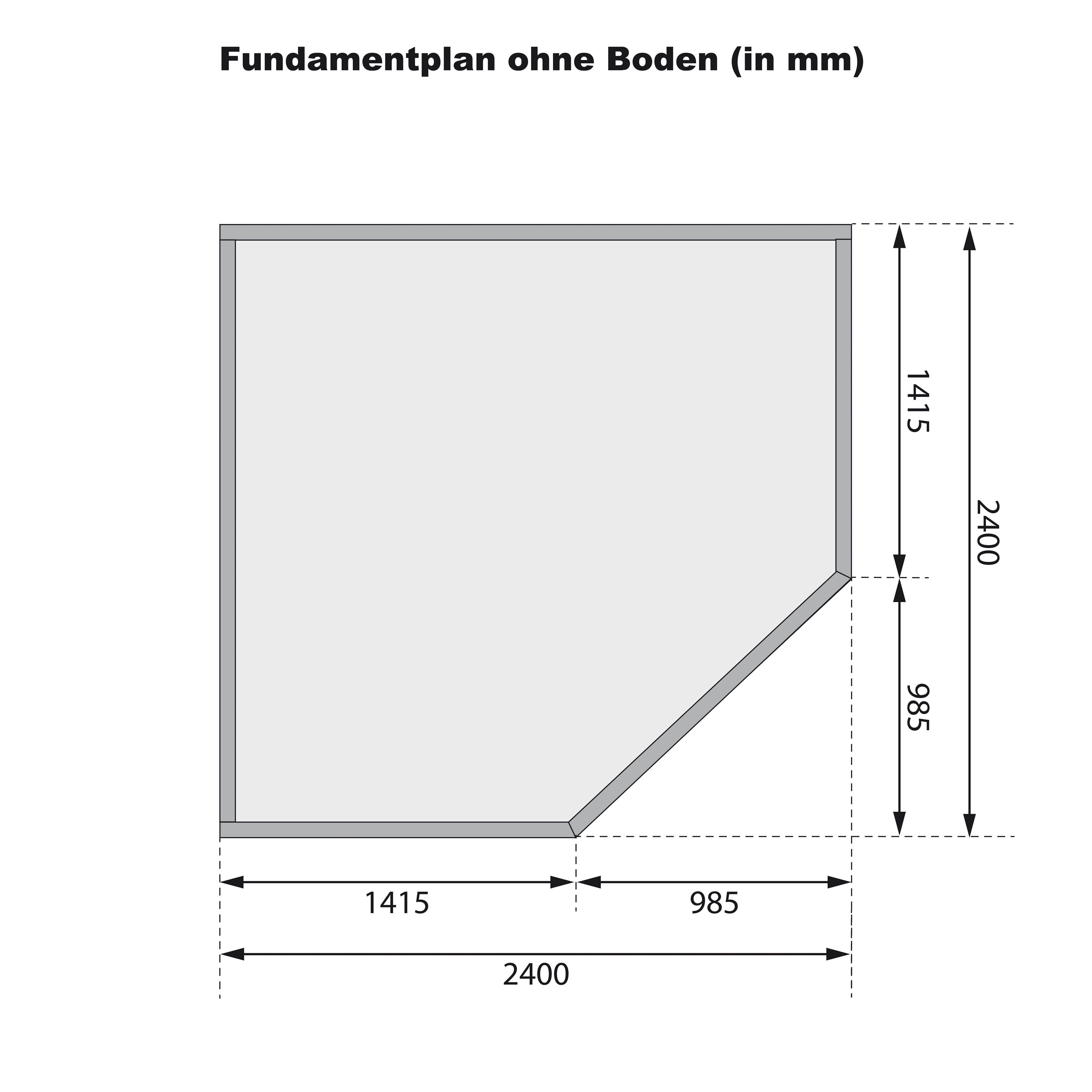 BxT: 2, Gartenhaus Neusee KONIFERA oder terragrau 276x273 cm, naturbelassen