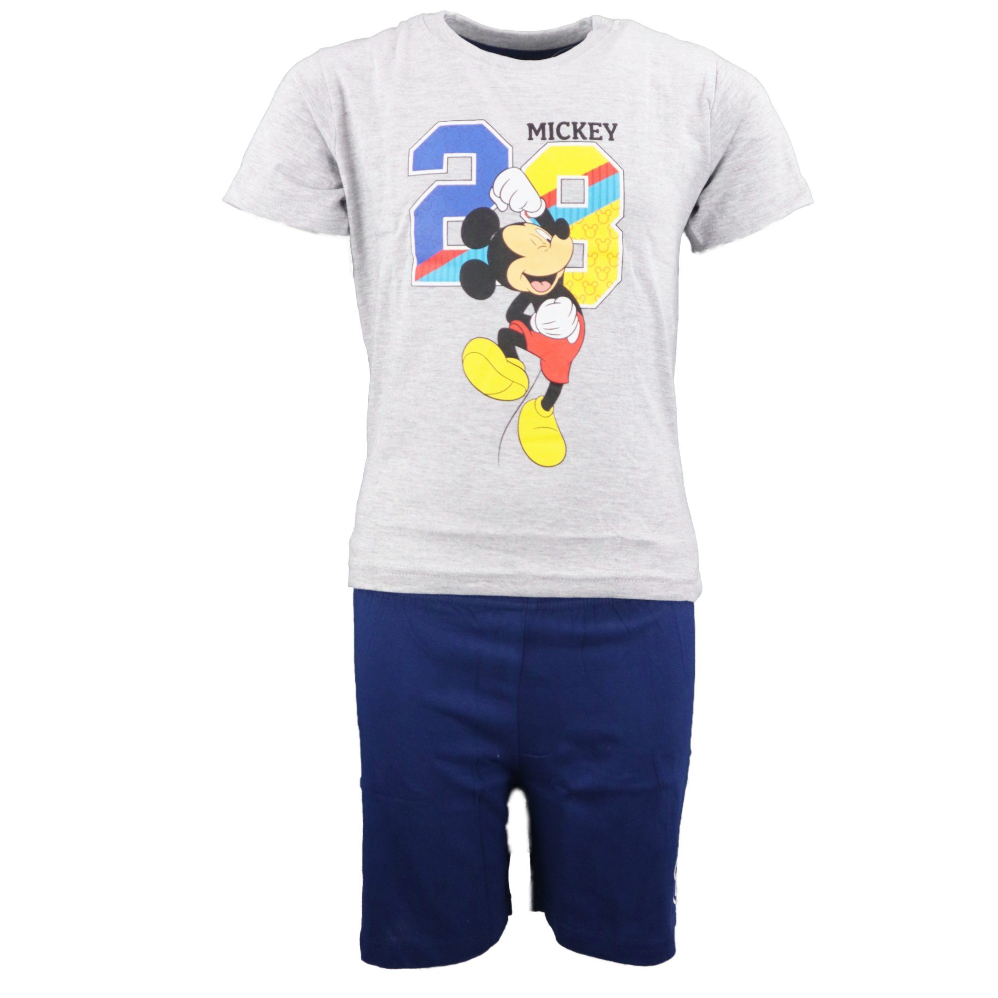Schlafanzug Mickey Maus Jungen Kinder kurzarm Pyjama