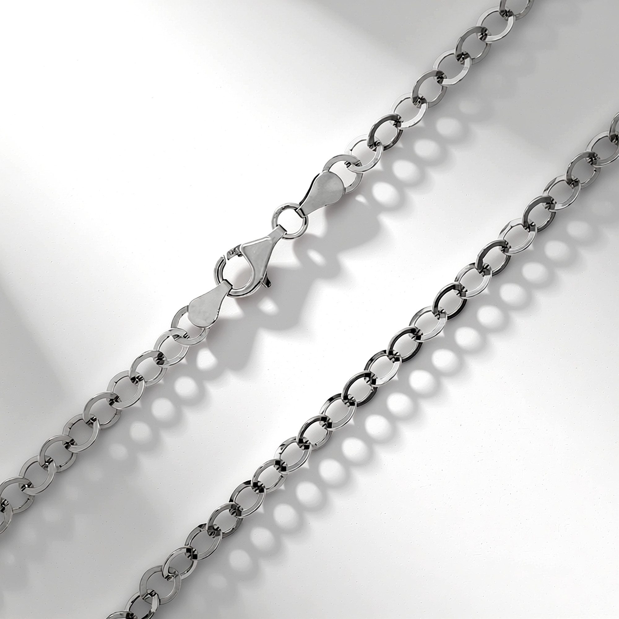 Cavill Silberkette Rhodium-Sterlingsilber-Anker-Halskette (1-tlg)