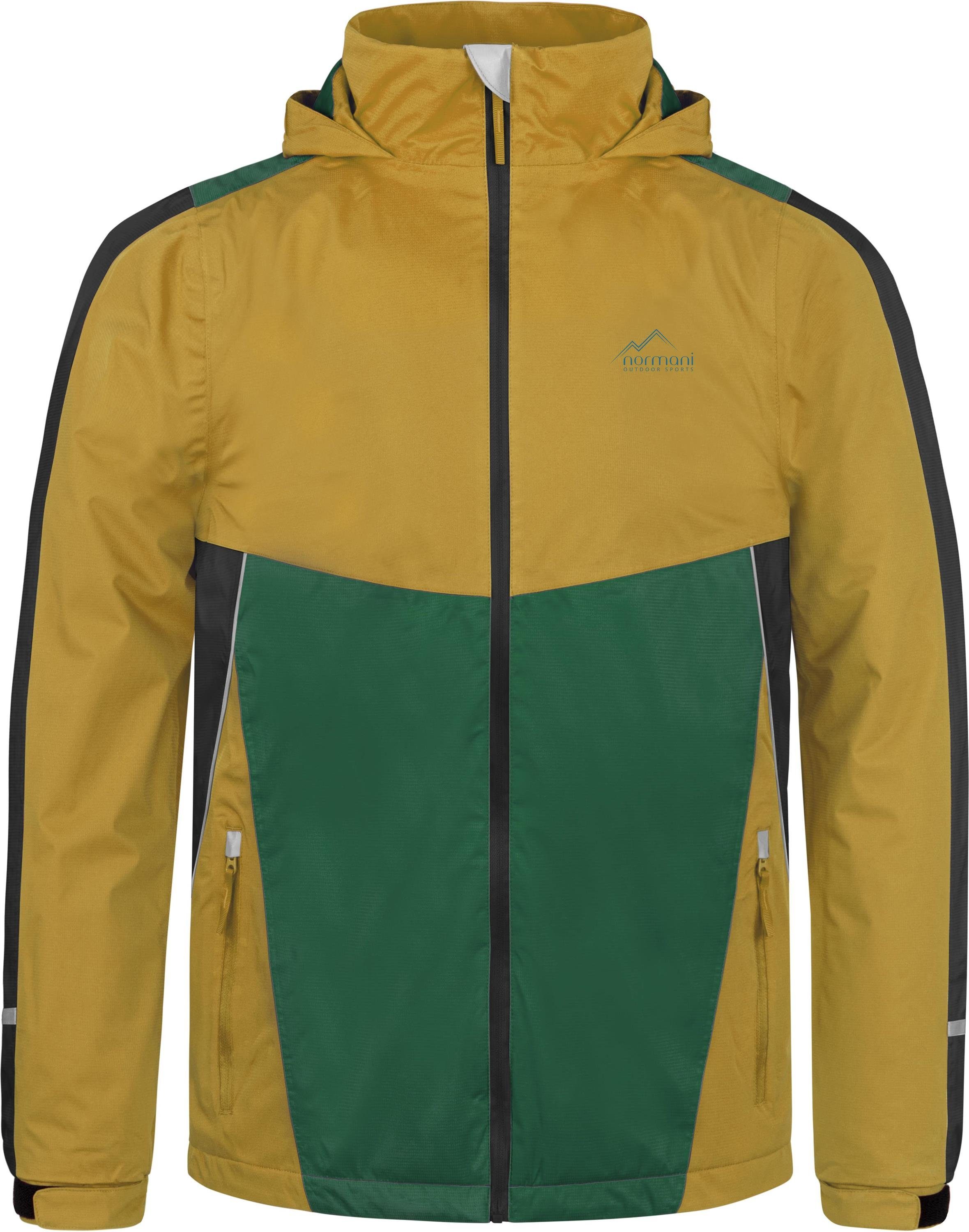normani Regenjacke Kinder Regenjacke Puyallup Wasserdichte Sommerjacke, ungefütterte Outdoorjacke mit Reflektoren