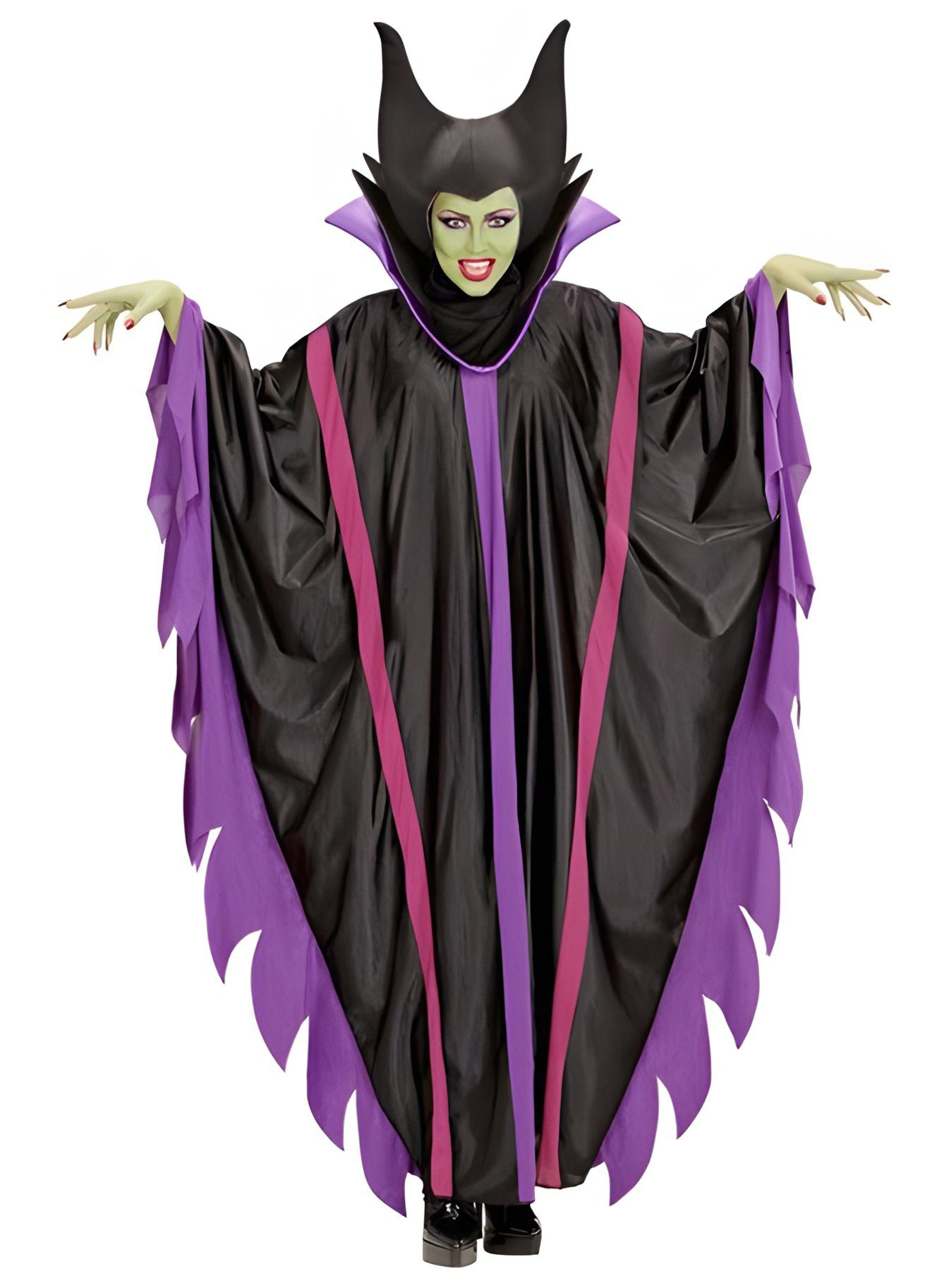 Metamorph Kostüm Dark Fairy Damenkostüm, Geheimnisvolles Feenkleid in düsteren Farben für Halloween