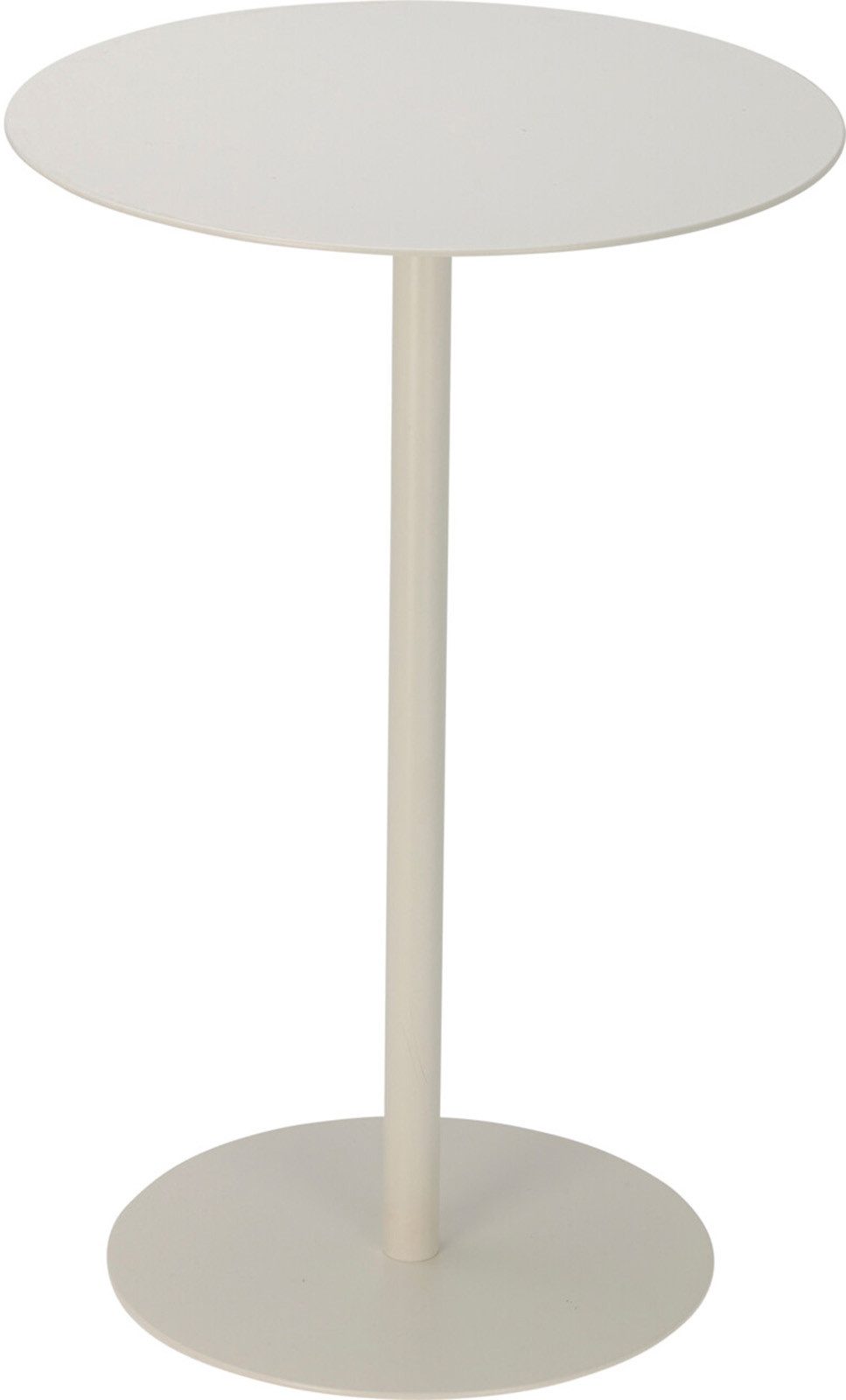 Koopman Beistelltisch Sofatisch Metalltisch Rund 53x35x25 cm Beige / Schwarz / Cremeweiß (Stück, 1-St., 1 Tisch), Cremeweiß, Metall, Rund, stabiler Stand, Tisch