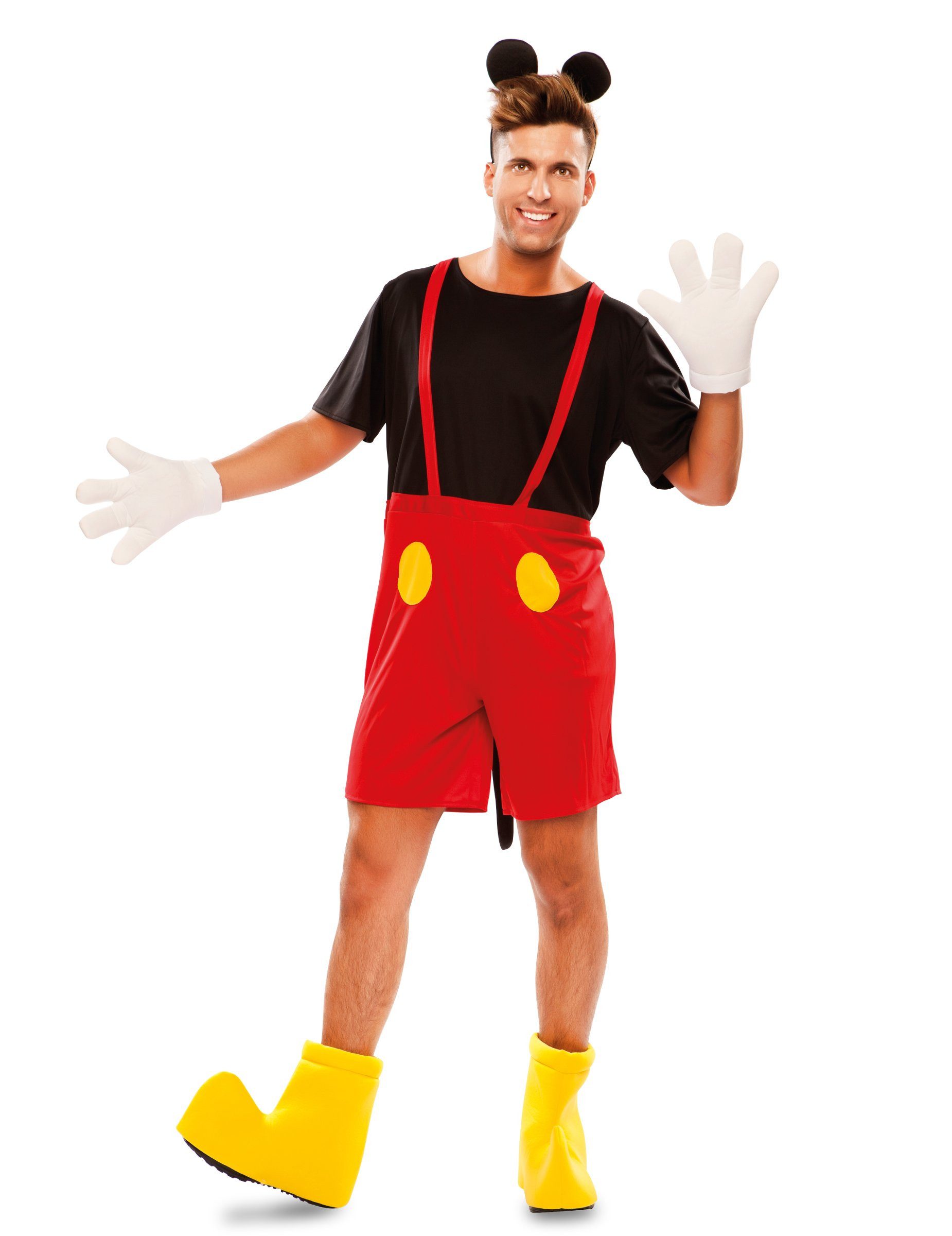 Kostüm Maus-Kostüm für Herren Karneval-Kostüm schwarz-rot-gelb