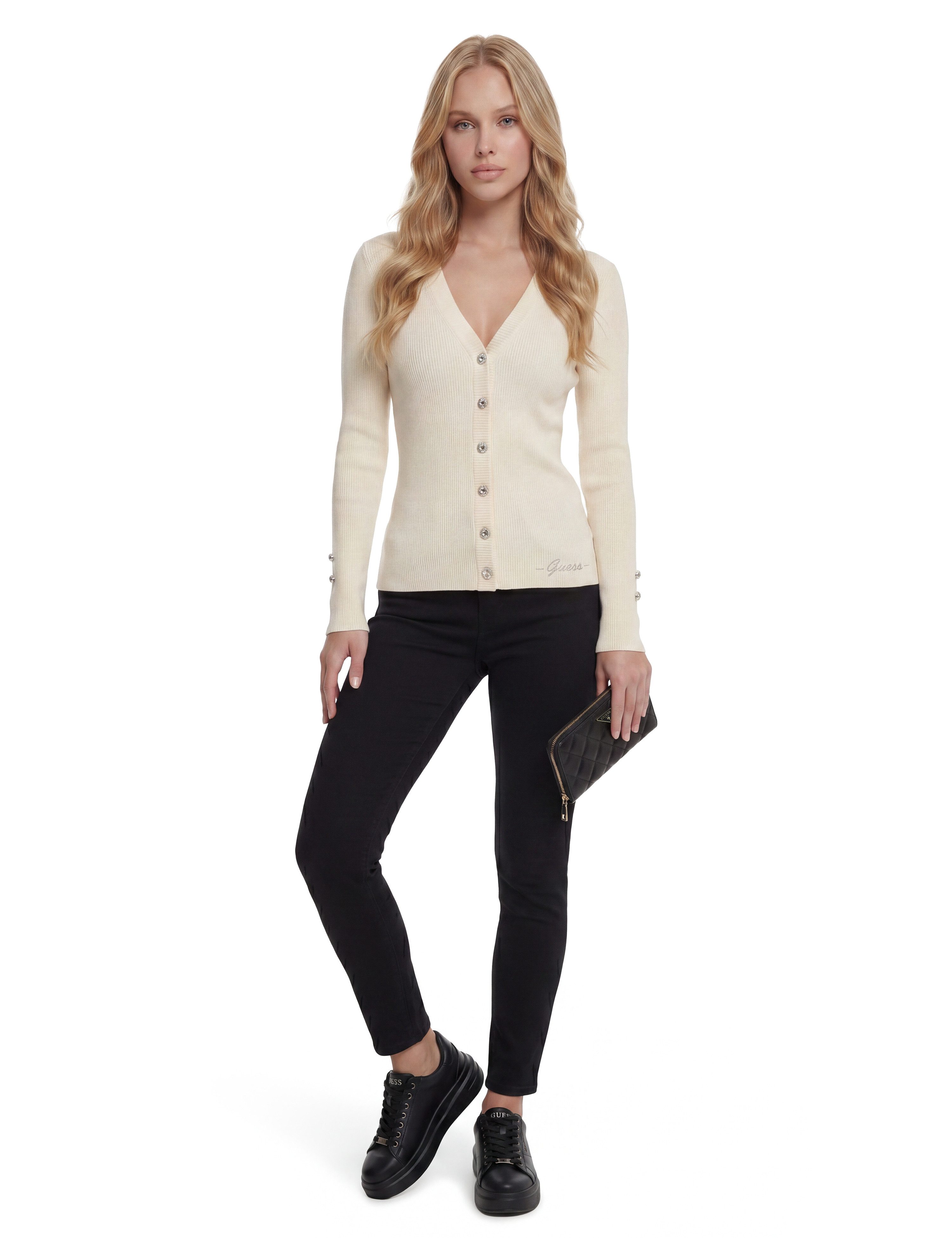 Guess Geldbörse JULIET SLG LARGE ZIP AROUND, Damen Geldbeutel mit zusätzlichem Reißverschluss-Rückfach – Bild 3 von 5