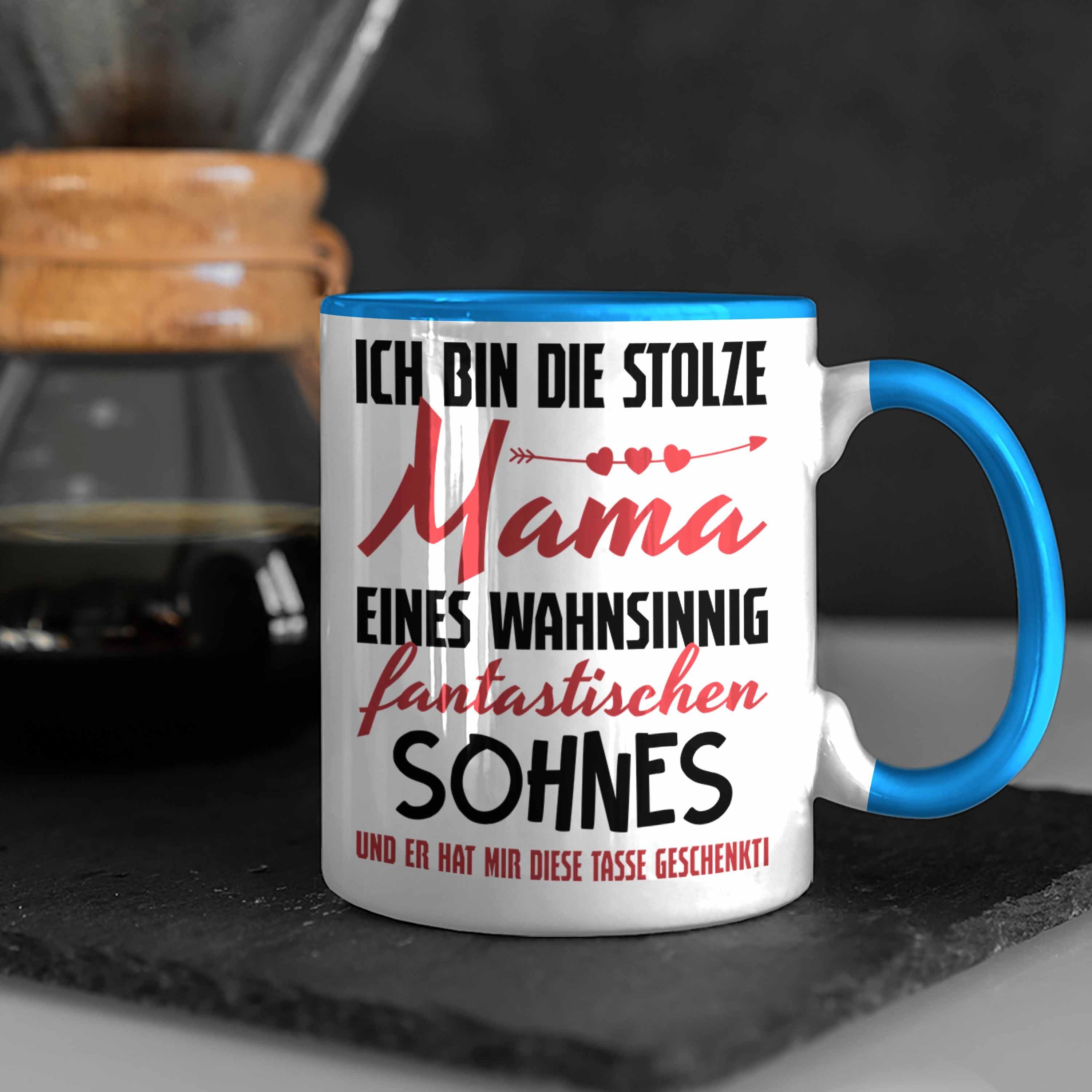 Tasse Mama Geschenkidee Trendation Blau Trendation von Sohn Tasse Spruch Geschenk Muttertag Kaffeetasse -
