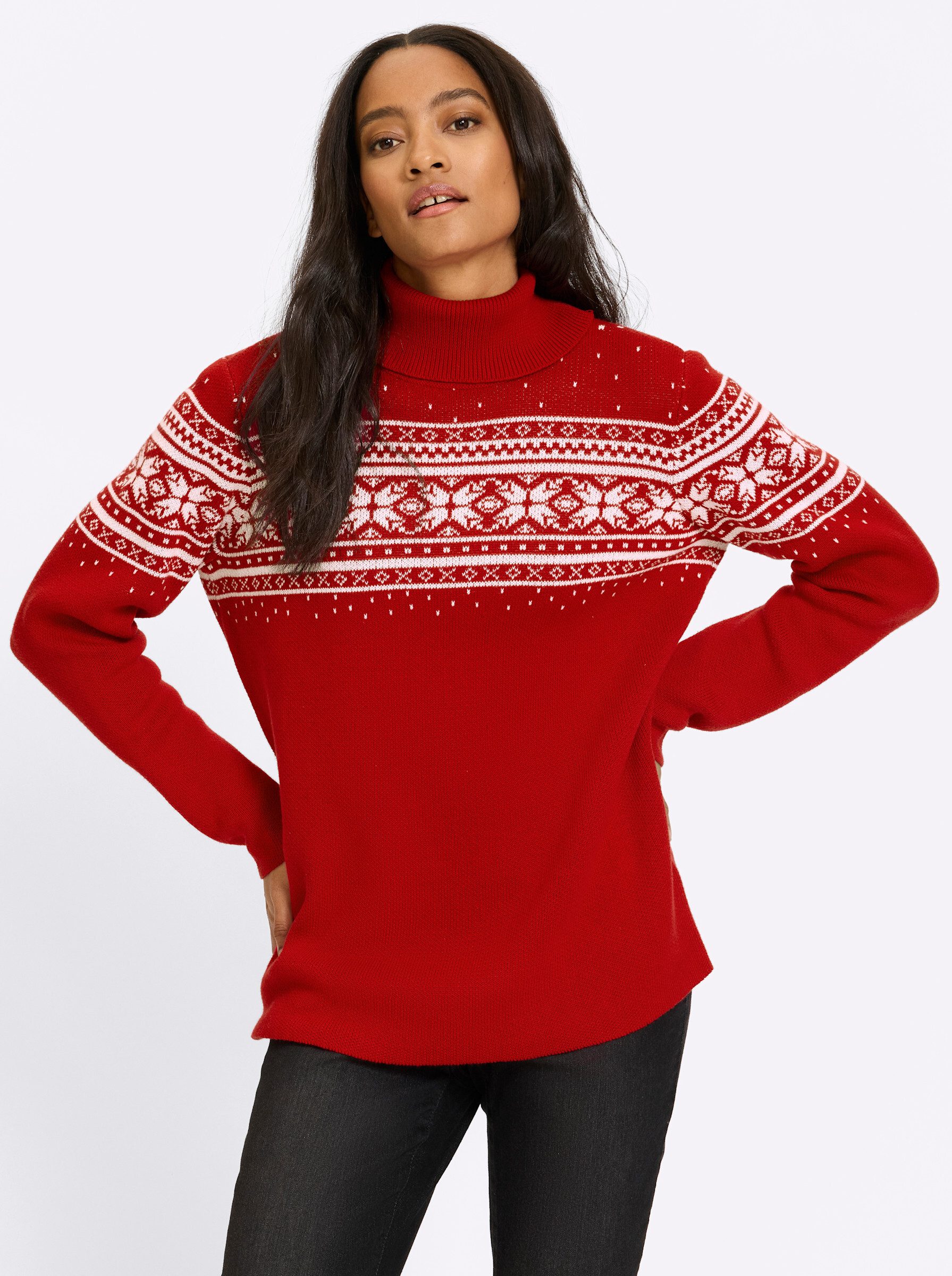 heine Strickpullover Pullover Langarm Jacquard