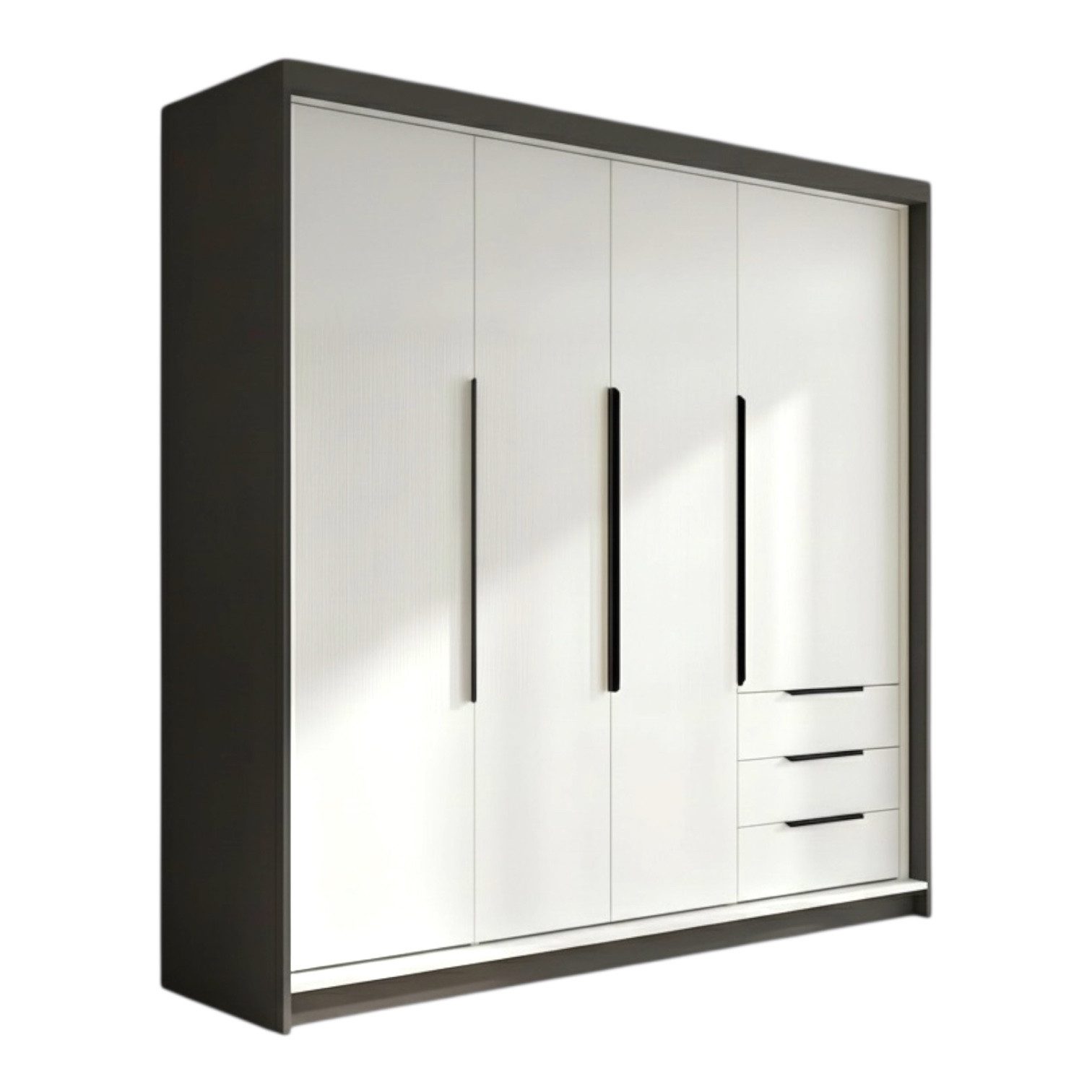 A&J MöbelLand GmbH Drehtürenschrank viertüriger Kleiderschrank mit Schublad günstig online kaufen