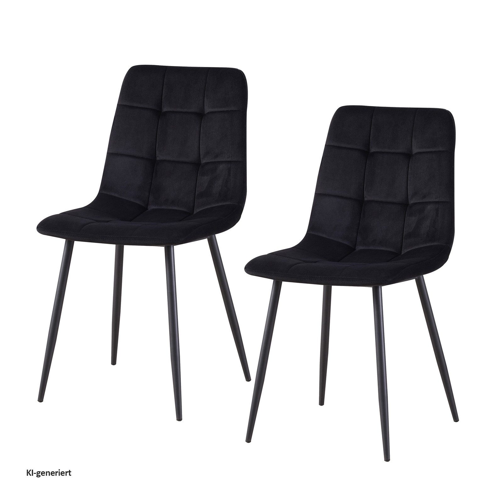 HTI-Living Esszimmerstuhl Stuhl Mesa Velvet Schwarz (Set, 2 St), Esszimmerstuhl Samt