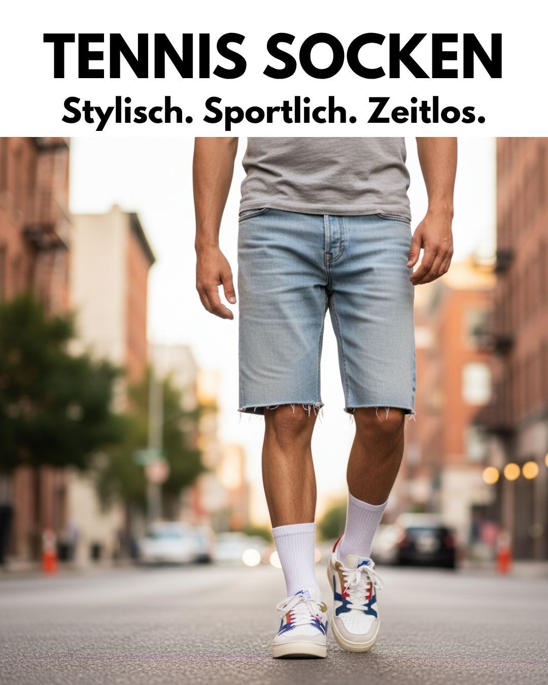 sockenkauf24 Tennissocken Herren Sportsocken Premium Retro Crew Socken mit Komfortbund (6-Paar) verstärkte Ferse & Fußspitze, gepolsterte Sohle, gekämmte Baumwolle
