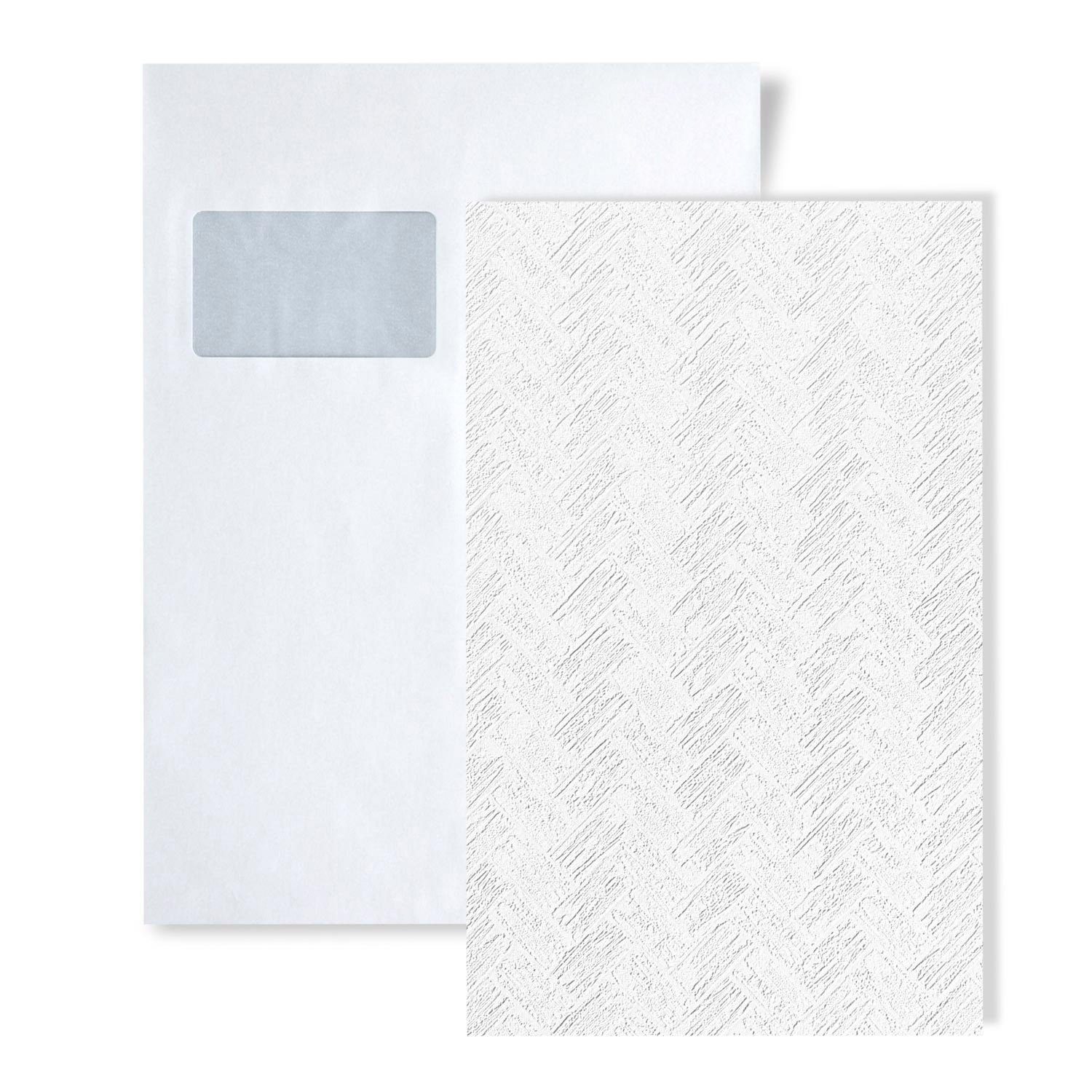 Edem Strukturtapete Tapeten MUSTER 83103-Serie Struktur Tapete in Steinoptik, matt, Strukturmuster, Stein-Optik, (1 Musterblatt, ca. A5-A4), weiß