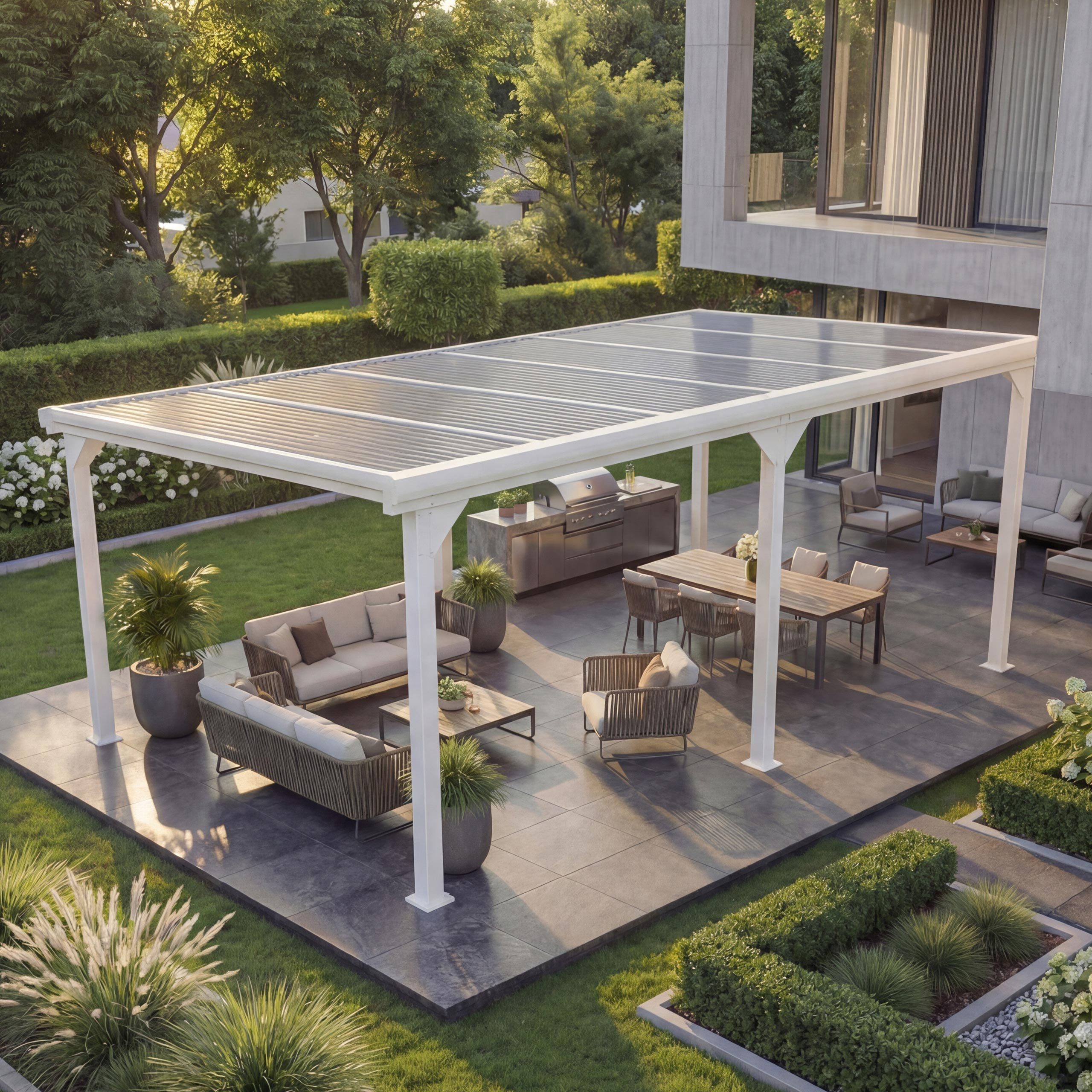 MCW Pergola MCW-O23, BxTxH: 604x316x249 cm, (1-tlg), Als Terrassenüberdachung oder Gartenpavillon