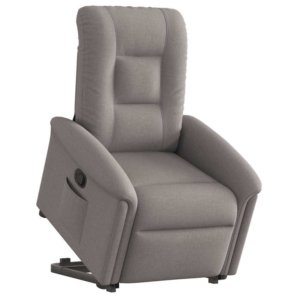 Sessel Relaxsessel mit Aufstehhilfe Taupe Stoff