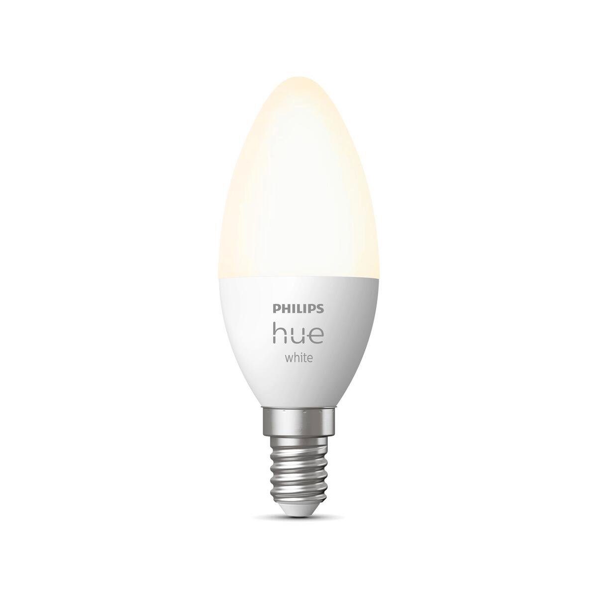 E14, Hue Leuchtmittel LED-Leuchtmittel E14 Warmweiß LED Philips Kerze,