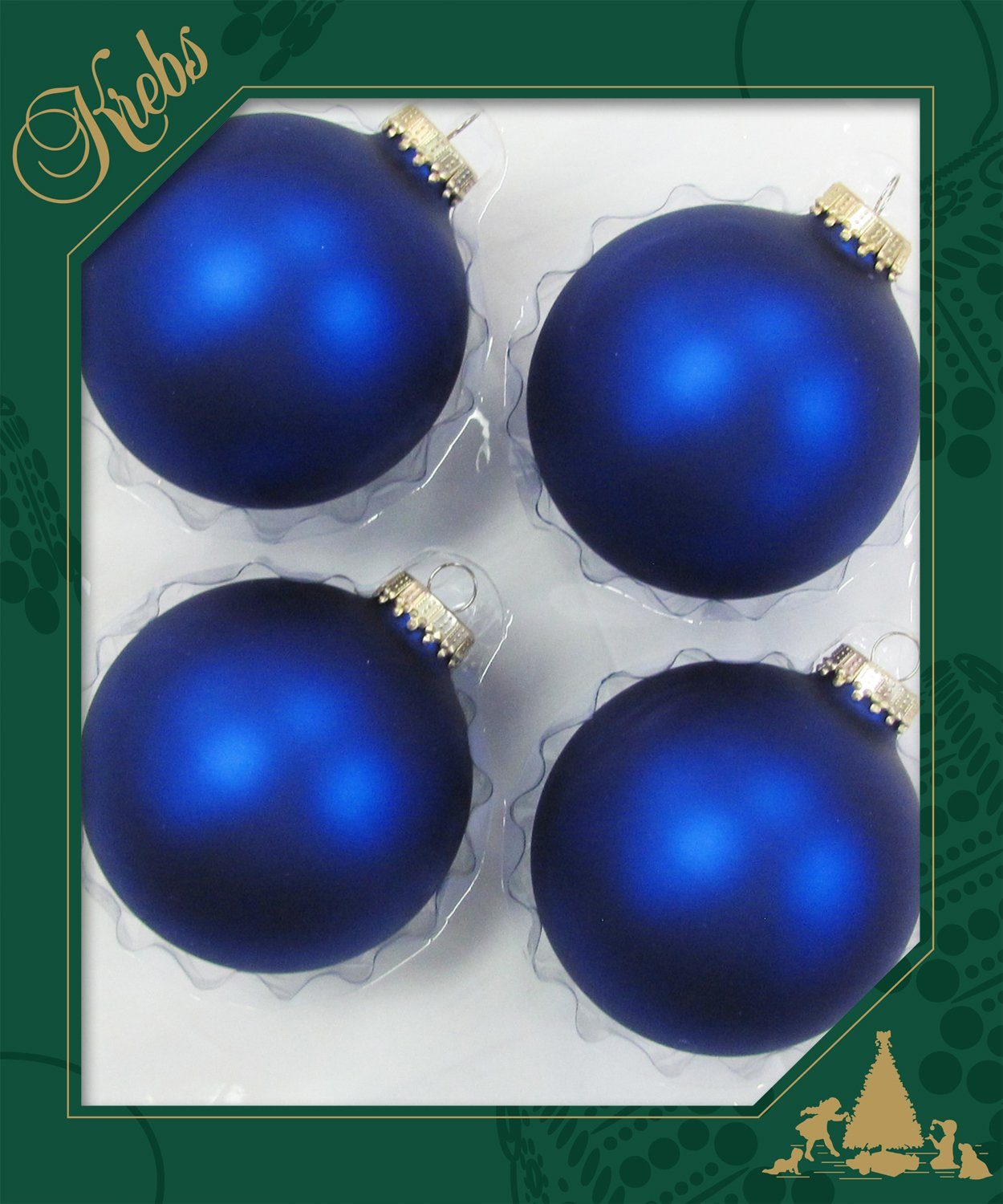 Krebs Glas Lauscha Weihnachtsbaumkugel CBK78261, Weihnachtsdeko, Christbaumschmuck, Christbaumkugeln Glas (4 St)